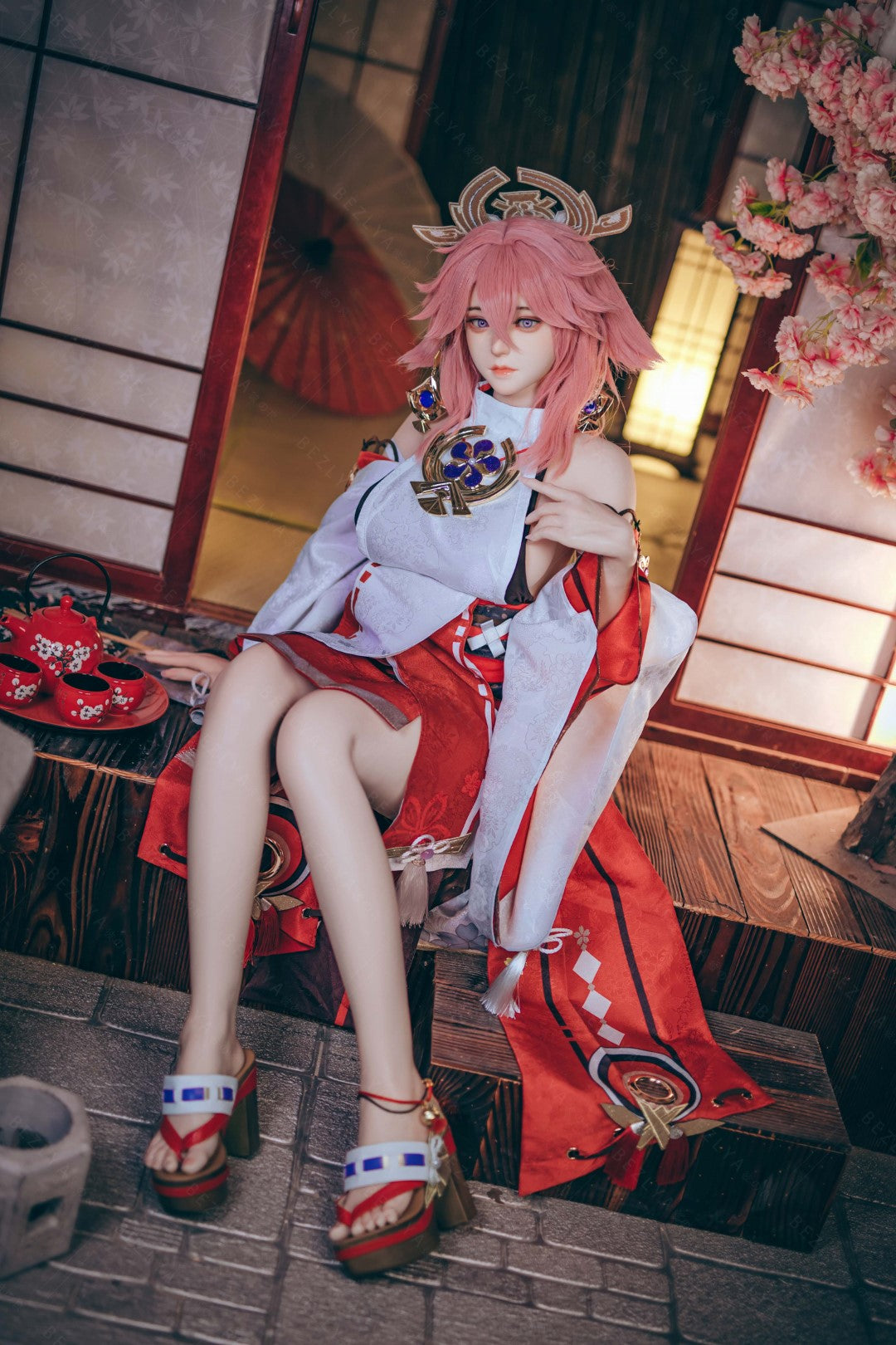 Yae Miko sexdukke (Bezlya Doll 155cm e-cup 2.2CF silikon)