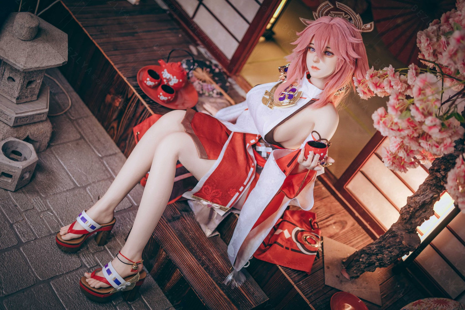 Yae Miko sexdukke (Bezlya Doll 155cm e-cup 2.2CF silikon)