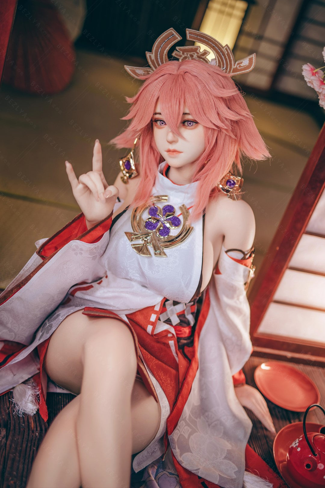Yae Miko sexdukke (Bezlya Doll 155cm e-cup 2.2CF silikon)