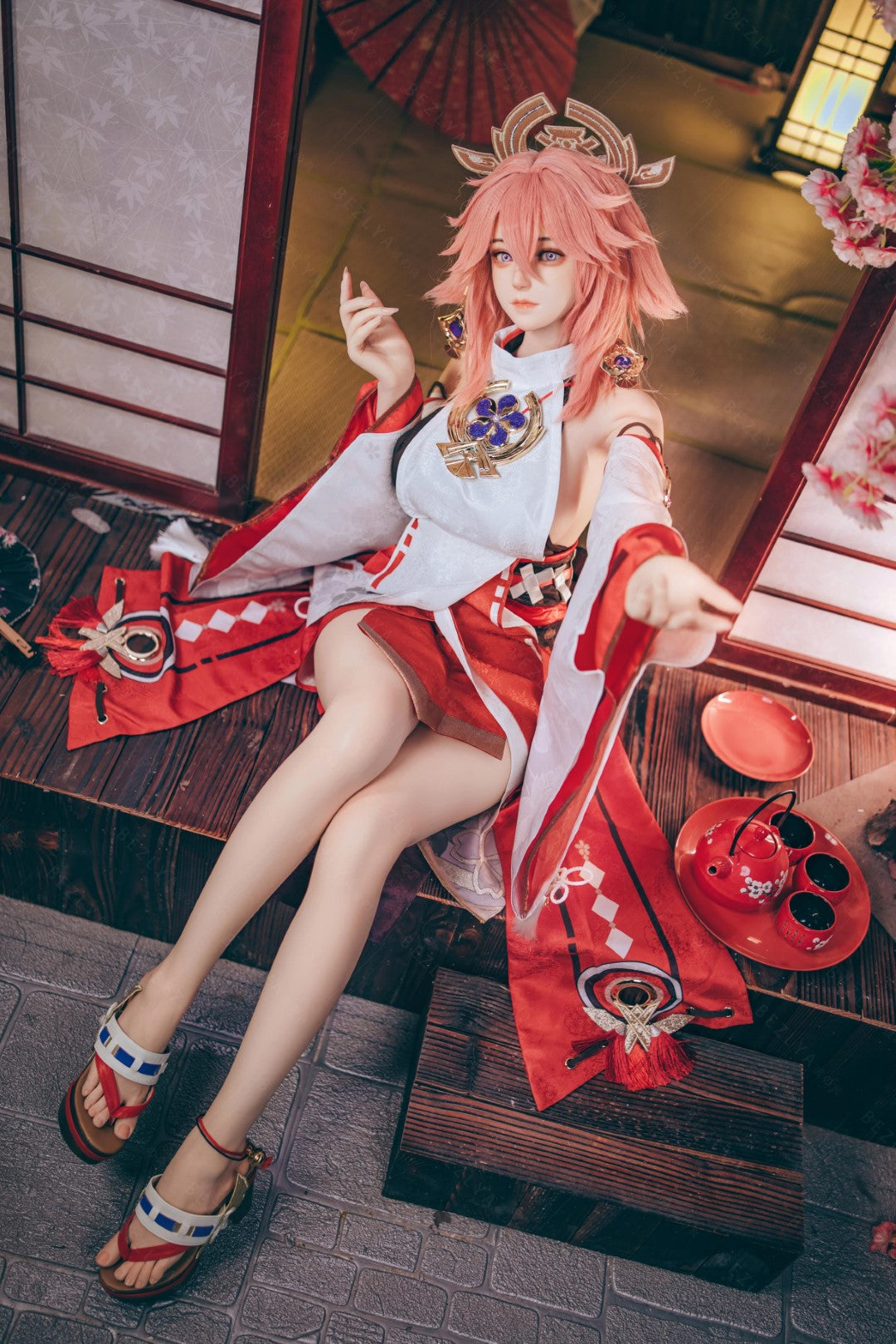 Yae Miko sexdukke (Bezlya Doll 155cm e-cup 2.2CF silikon)