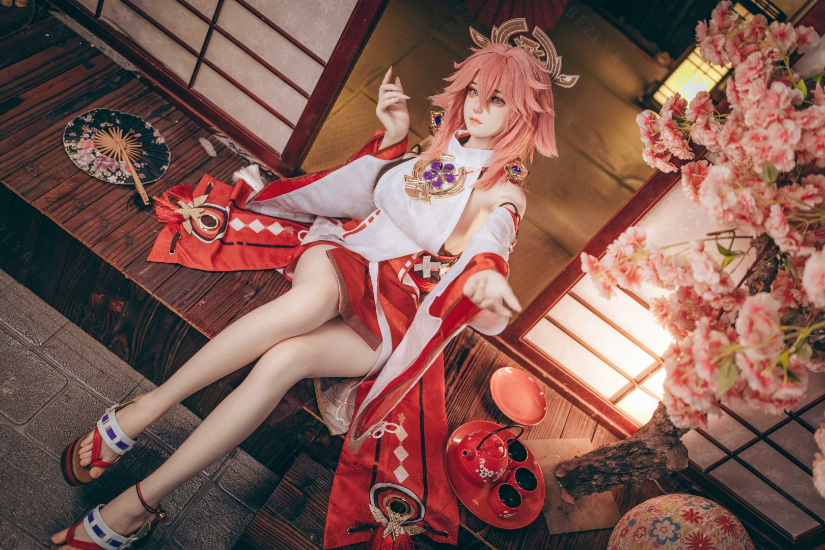 Yae Miko sexdukke (Bezlya Doll 155cm e-cup 2.2CF silikon)