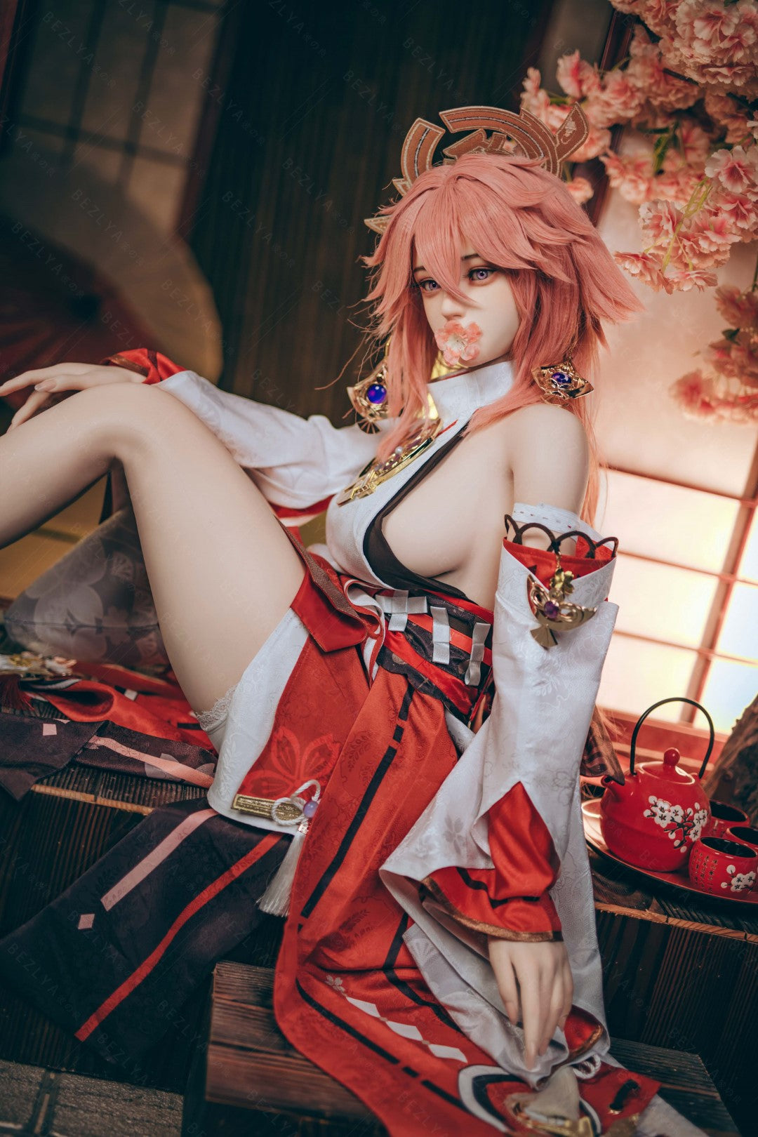Yae Miko sexdukke (Bezlya Doll 155cm e-cup 2.2CF silikon)