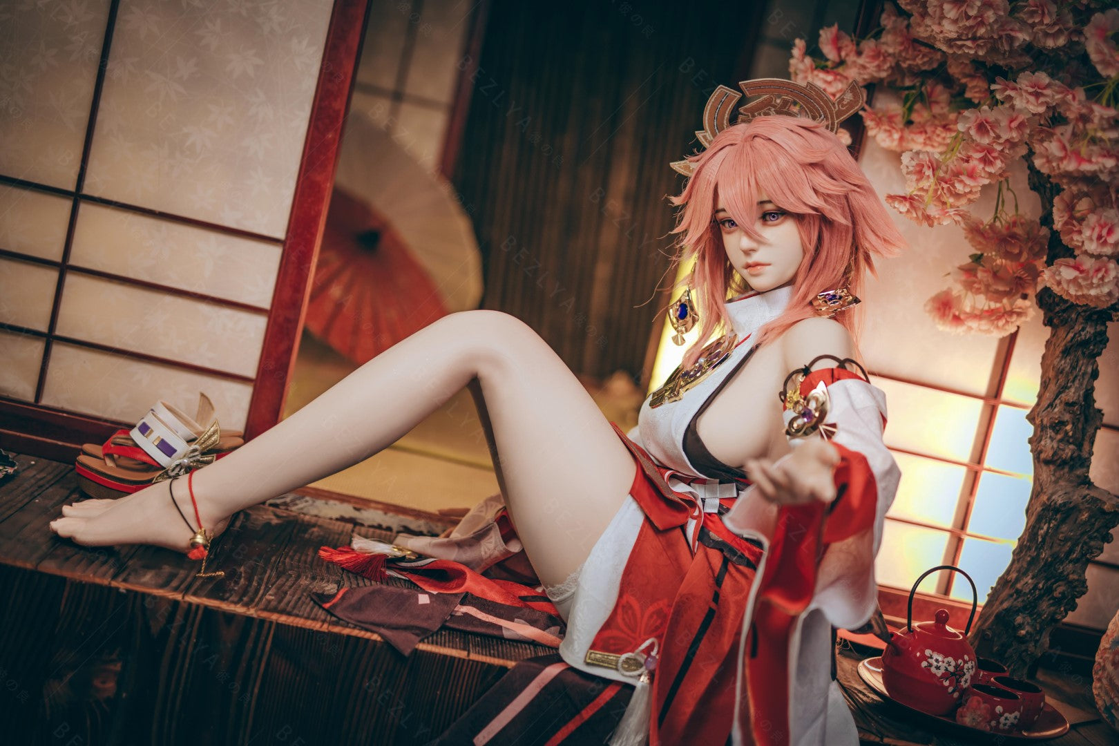 Yae Miko sexdukke (Bezlya Doll 155cm e-cup 2.2CF silikon)