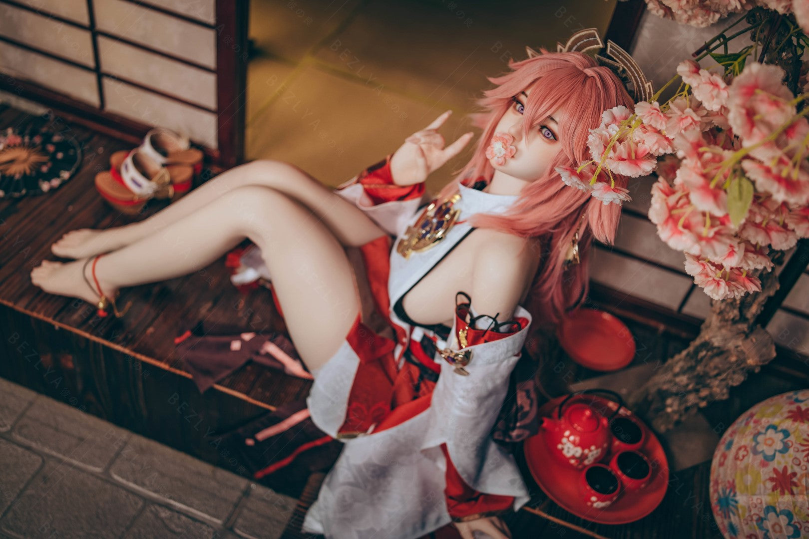 Yae Miko sexdukke (Bezlya Doll 155cm e-cup 2.2CF silikon)