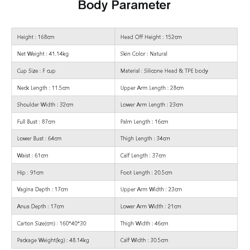 Elara-B sexdukke (LilyDoll 168 cm F-cup #LD001 TPE+Silicon)