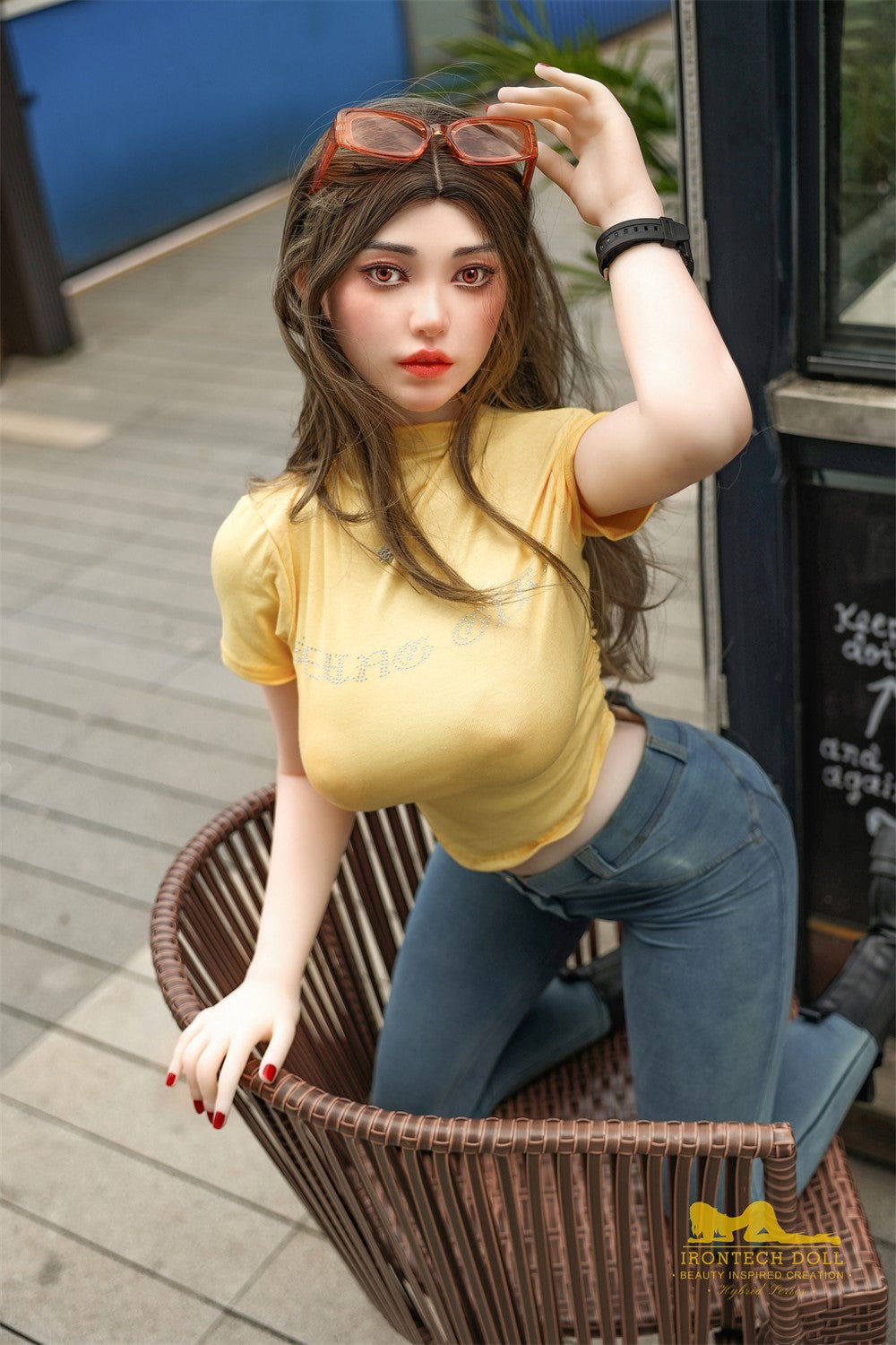 Eileen sexdukke (Irontech Doll 159cm g-cup S40 TPE+silikon)