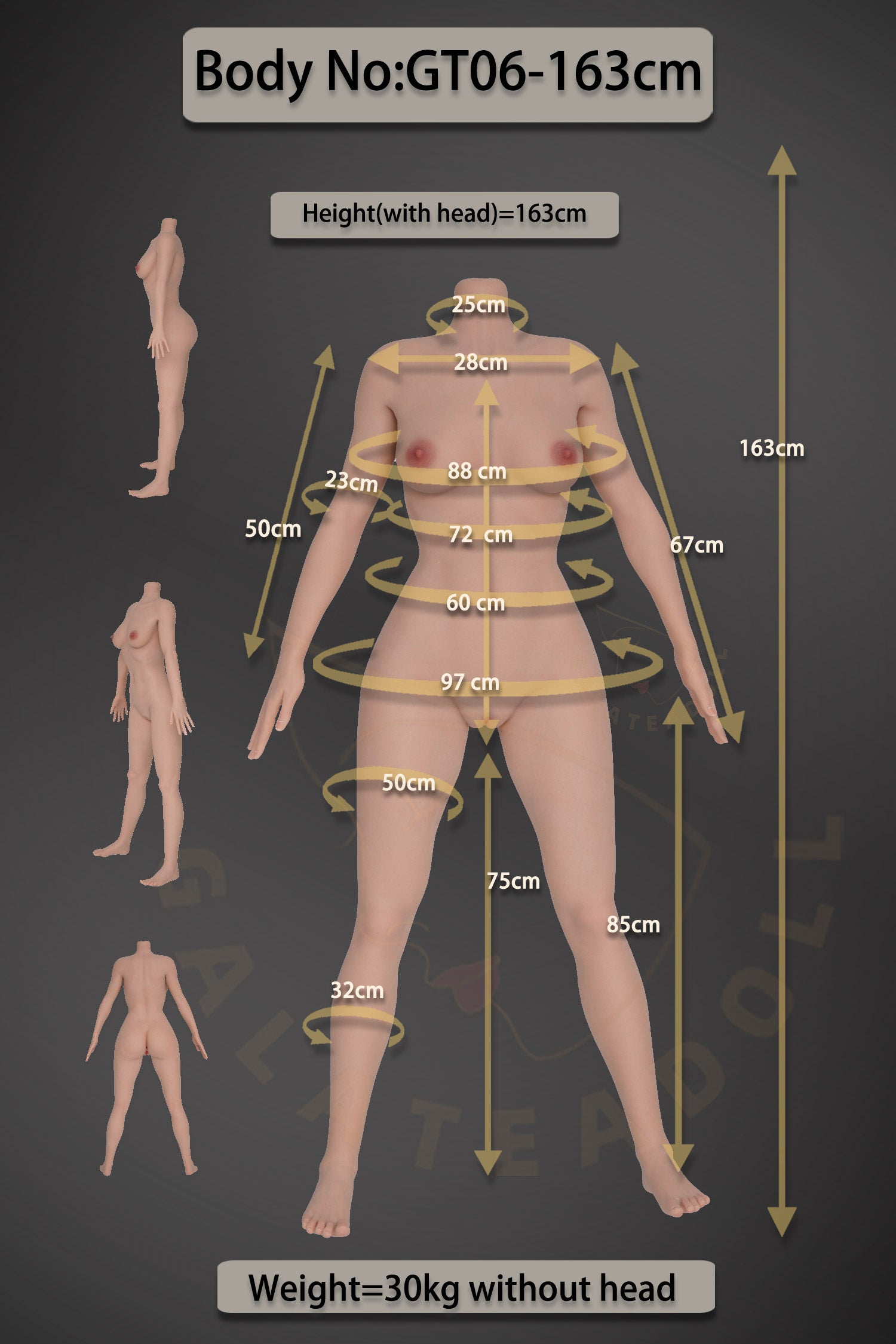 Amanda sexdukke (Galatea Doll 163cm d-cup #135 silikon)