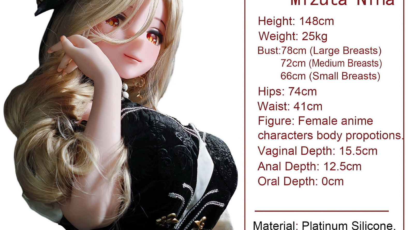 Mizuta Nina sexdukke (Elsa Babe 148 cm AHR019 silikon)