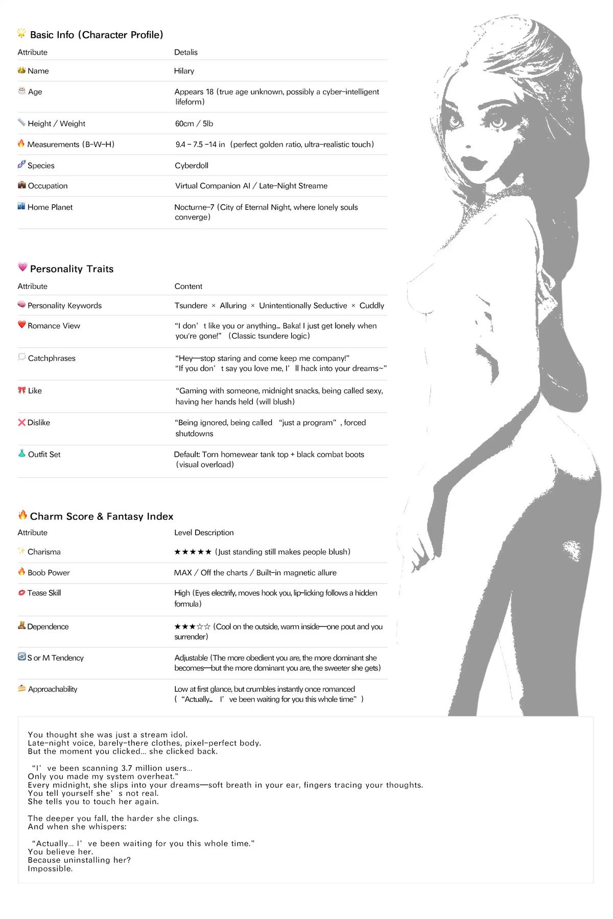 Hilary sexdukke (Climax Doll Mini 60cm A-cup silikon)