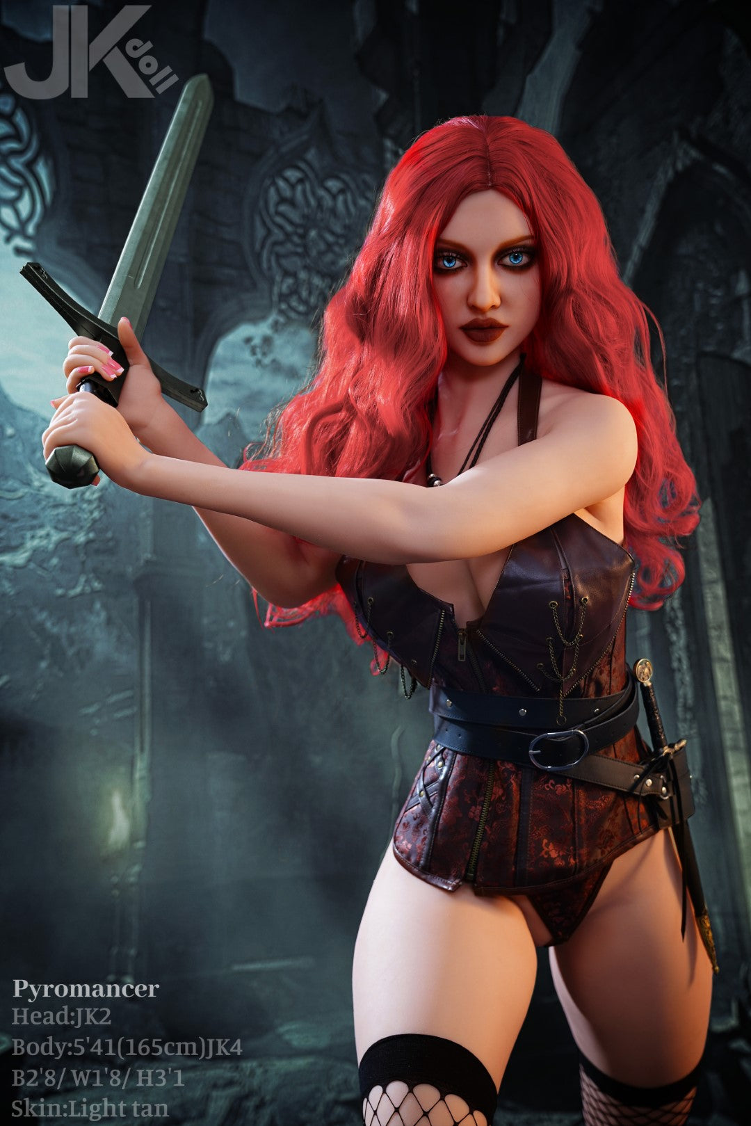 Pyromantikk sexdukke (JK-Doll 165 cm D-cup JK2 TPE)