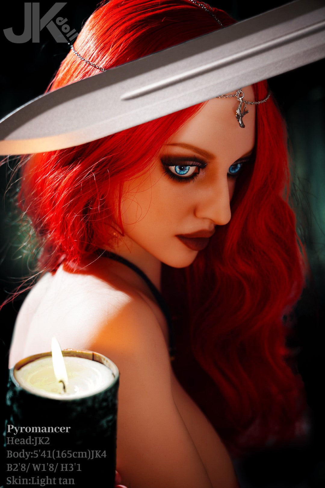 Pyromantikk sexdukke (JK-Doll 165 cm D-cup JK2 TPE)