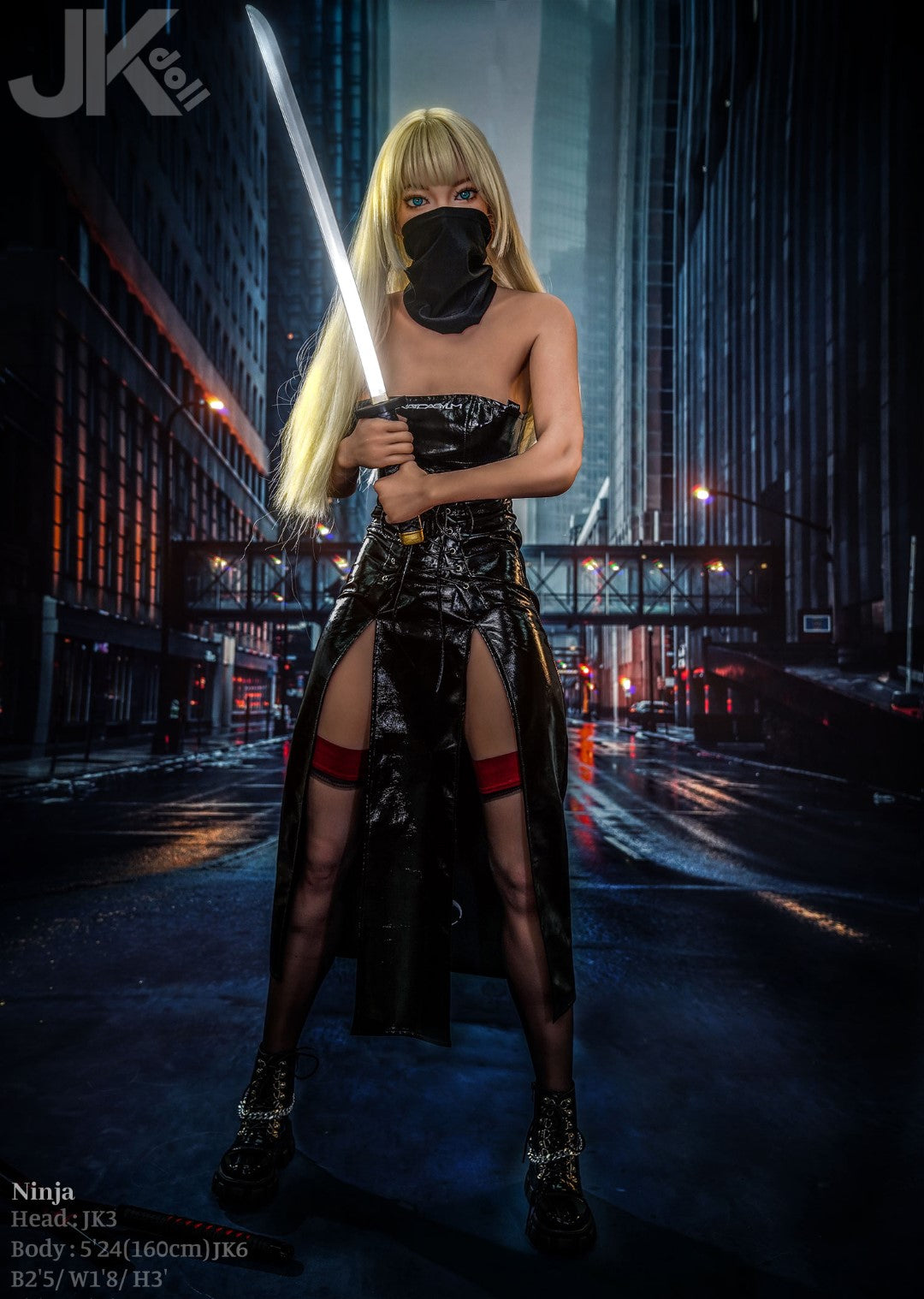 Ninja sexdukke (JK-Doll 160cm d-cup JK3 TPE)
