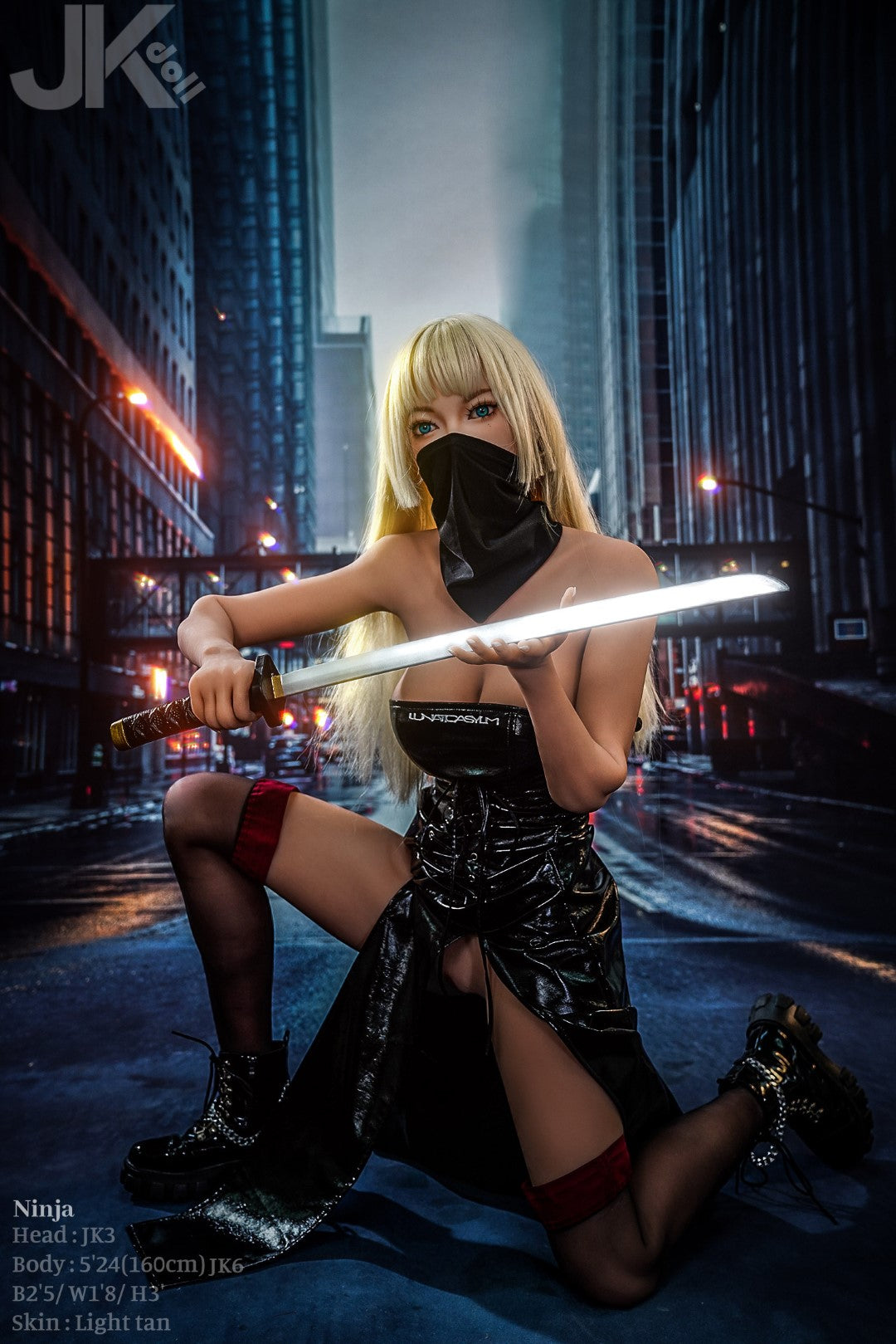 Ninja sexdukke (JK-Doll 160cm d-cup JK3 TPE)