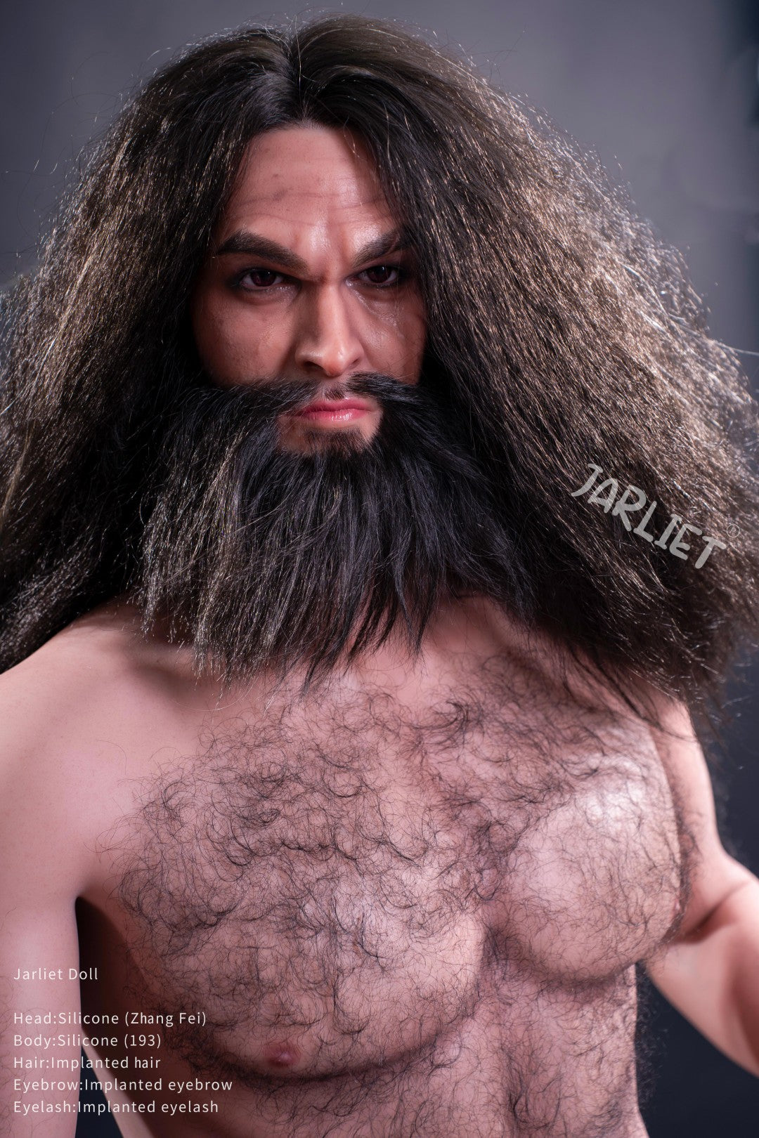 mannlig sexdukke Zhang Fei fra Jarliet - 193 cm realistisk dukke med muskelkropp