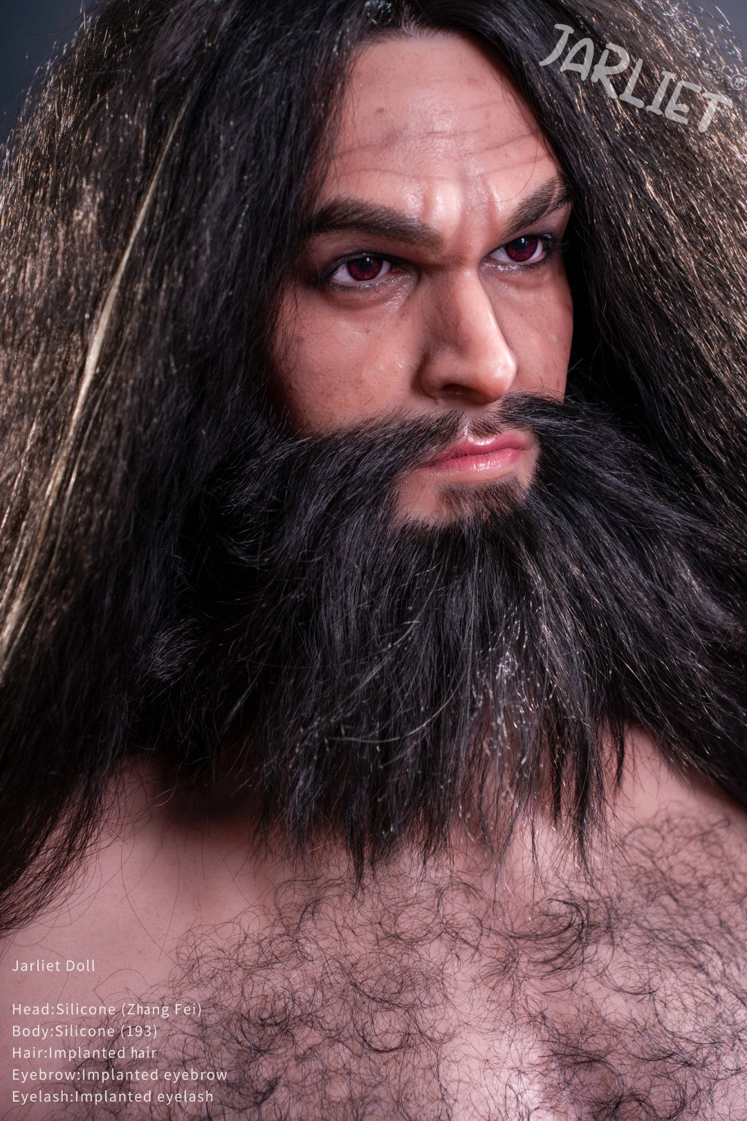 mannlig sexdukke Zhang Fei fra Jarliet - 193 cm realistisk dukke med muskelkropp