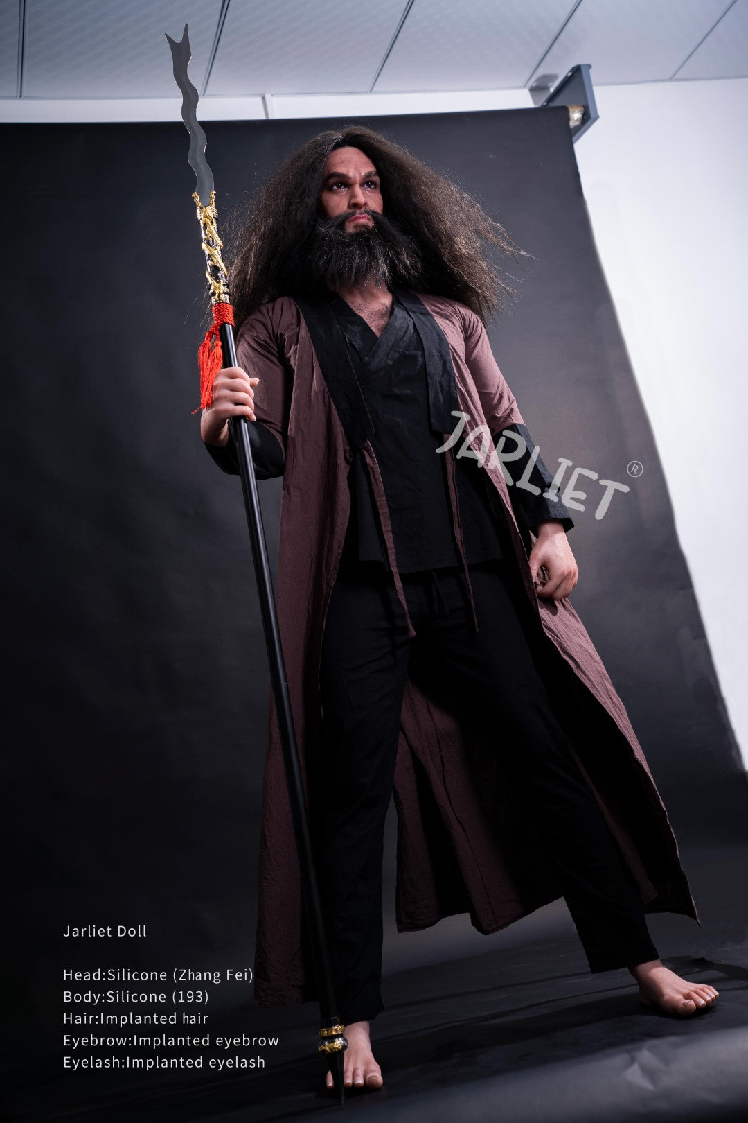 mannlig sexdukke Zhang Fei fra Jarliet - 193 cm realistisk dukke med muskelkropp