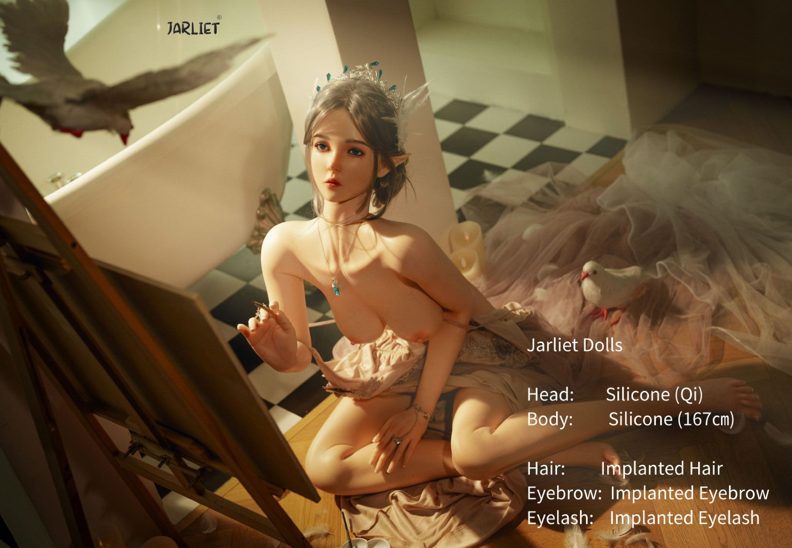 Qi sexdukke (Jarliet 167 cm B-cup silikon)