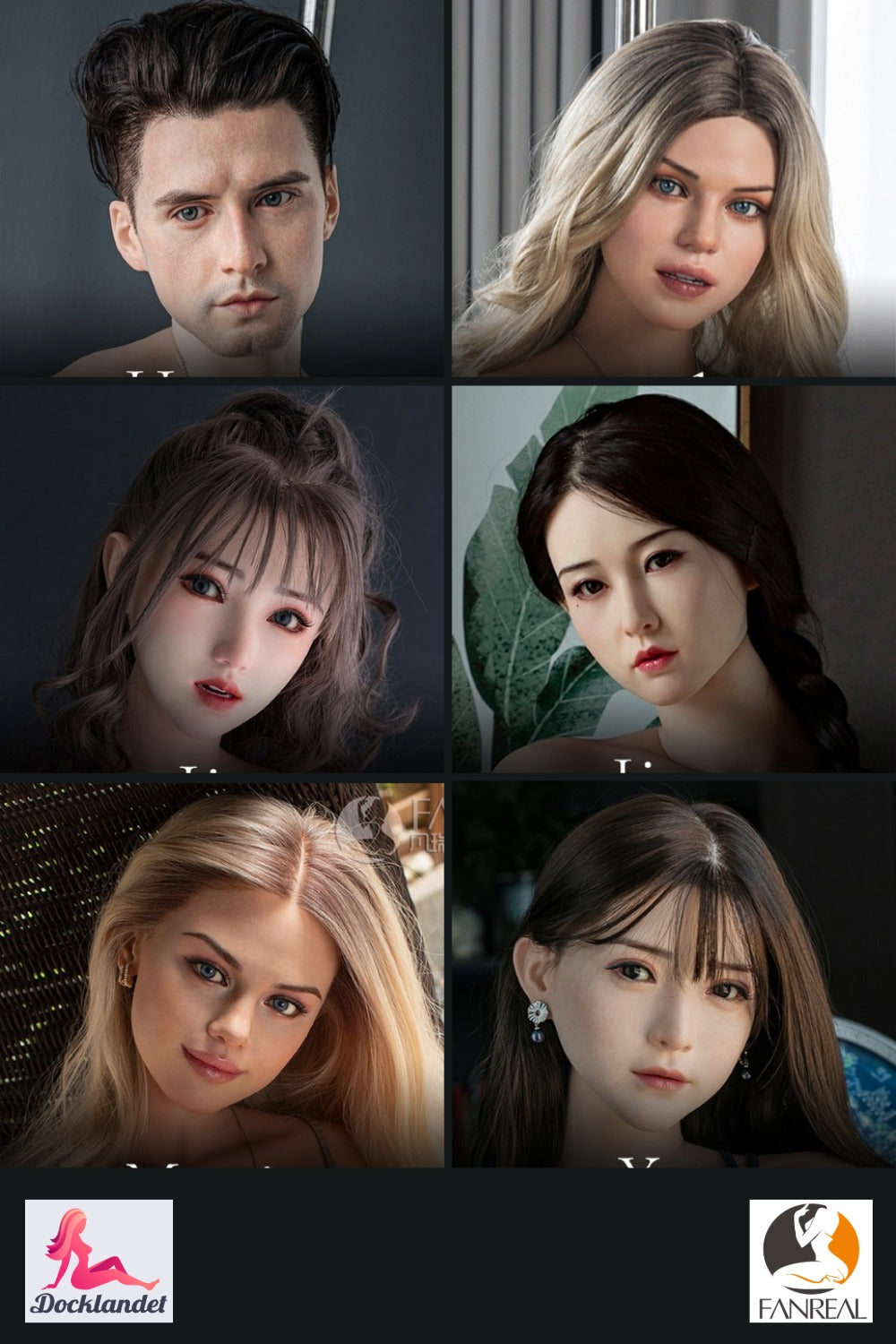 Ekstra hode (Fanreal Doll Silicone Original)