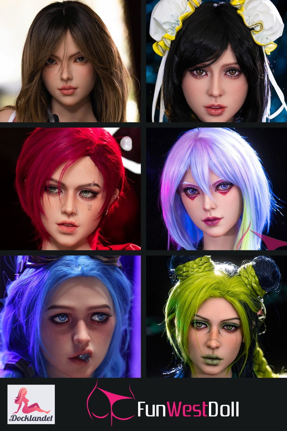 Ekstra hode (FunWest Doll TPE original)