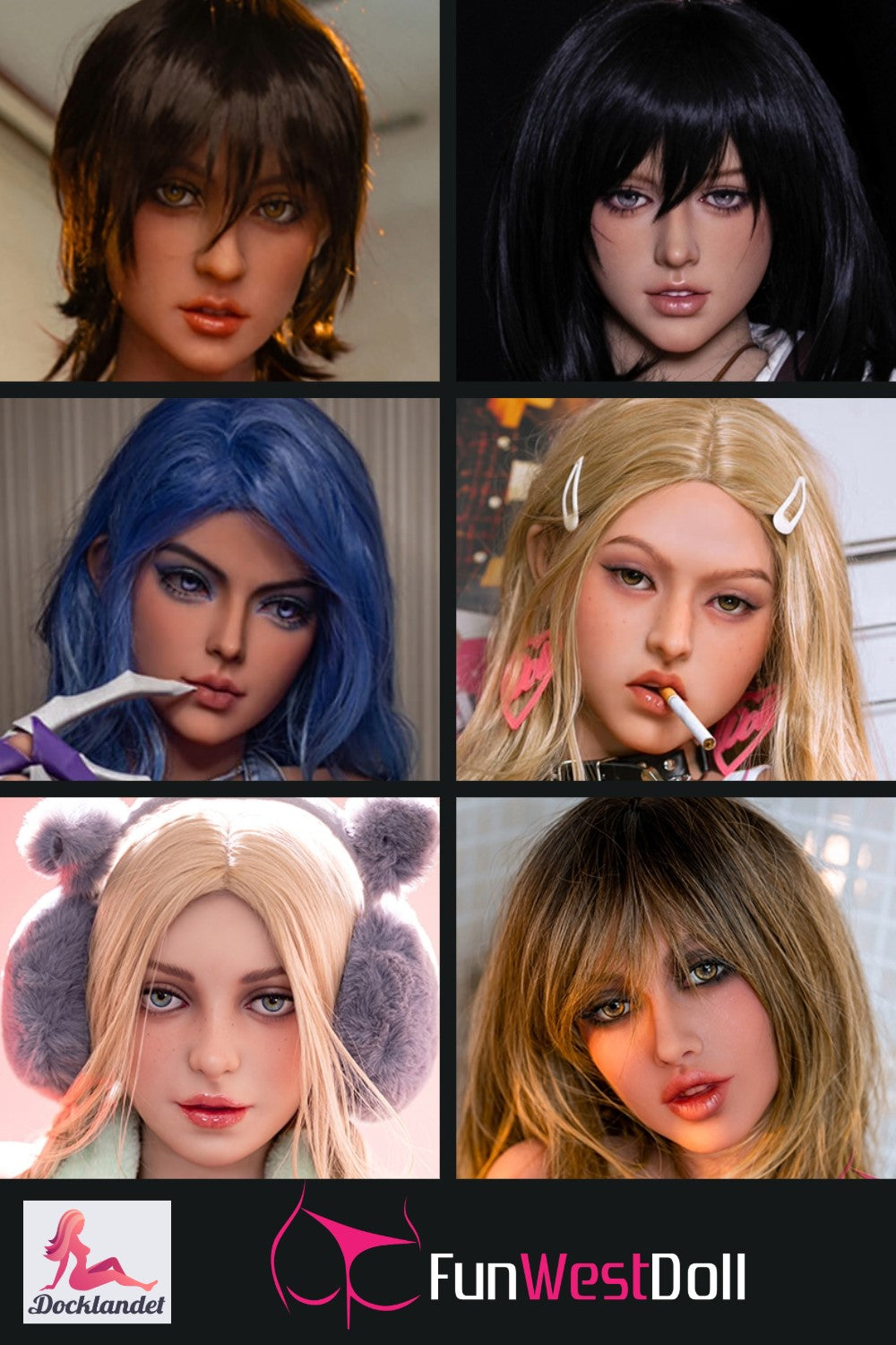 Ekstra hode (FunWest Doll TPE original)