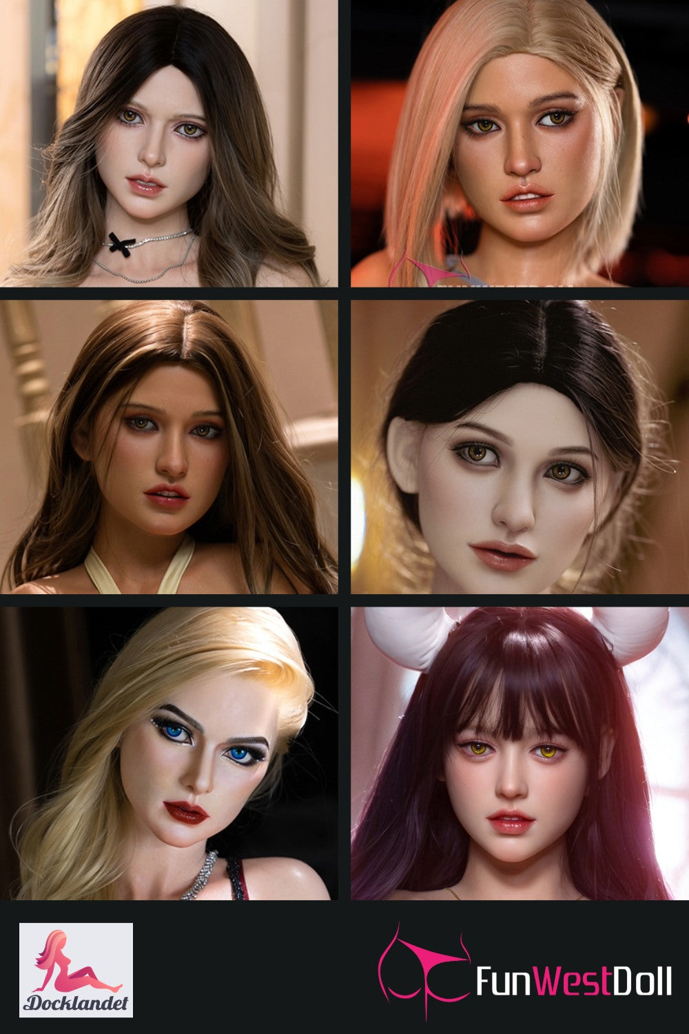 Ekstra hode (FunWest Doll Original silikon)