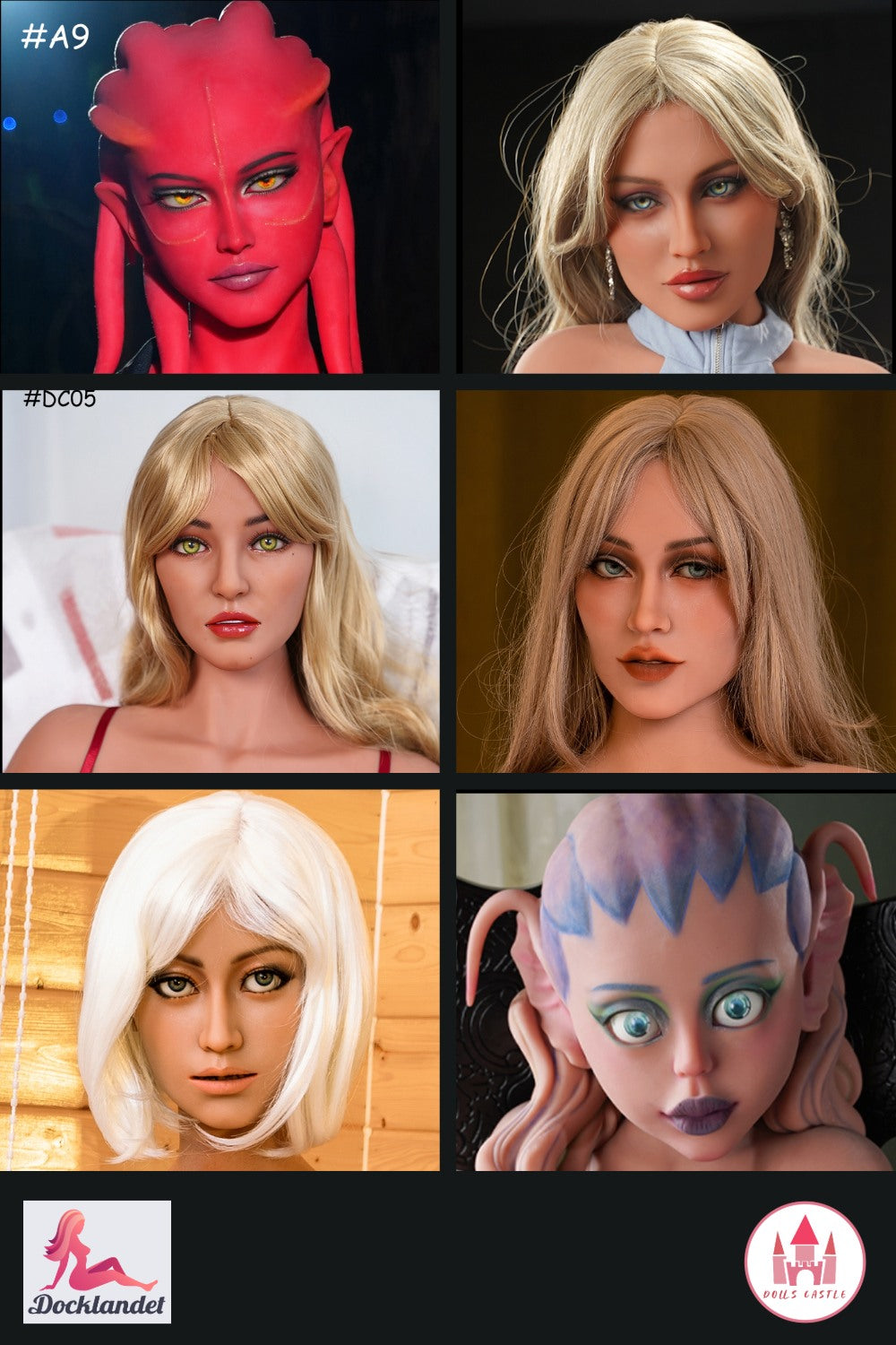 Ekstra hode (Dolls Castle Silikon original)