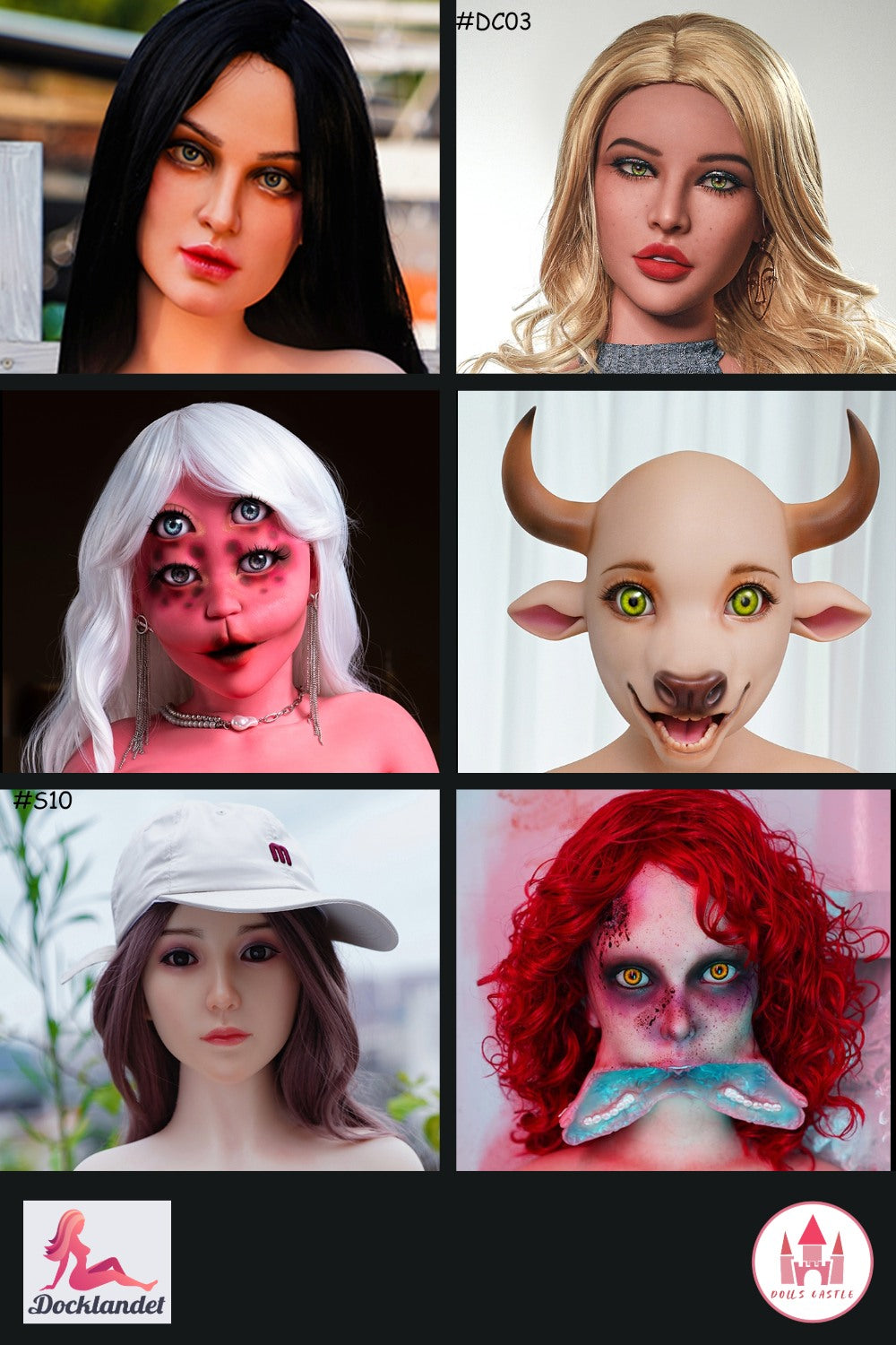 Ekstra hode (Dolls Castle Original silikon)