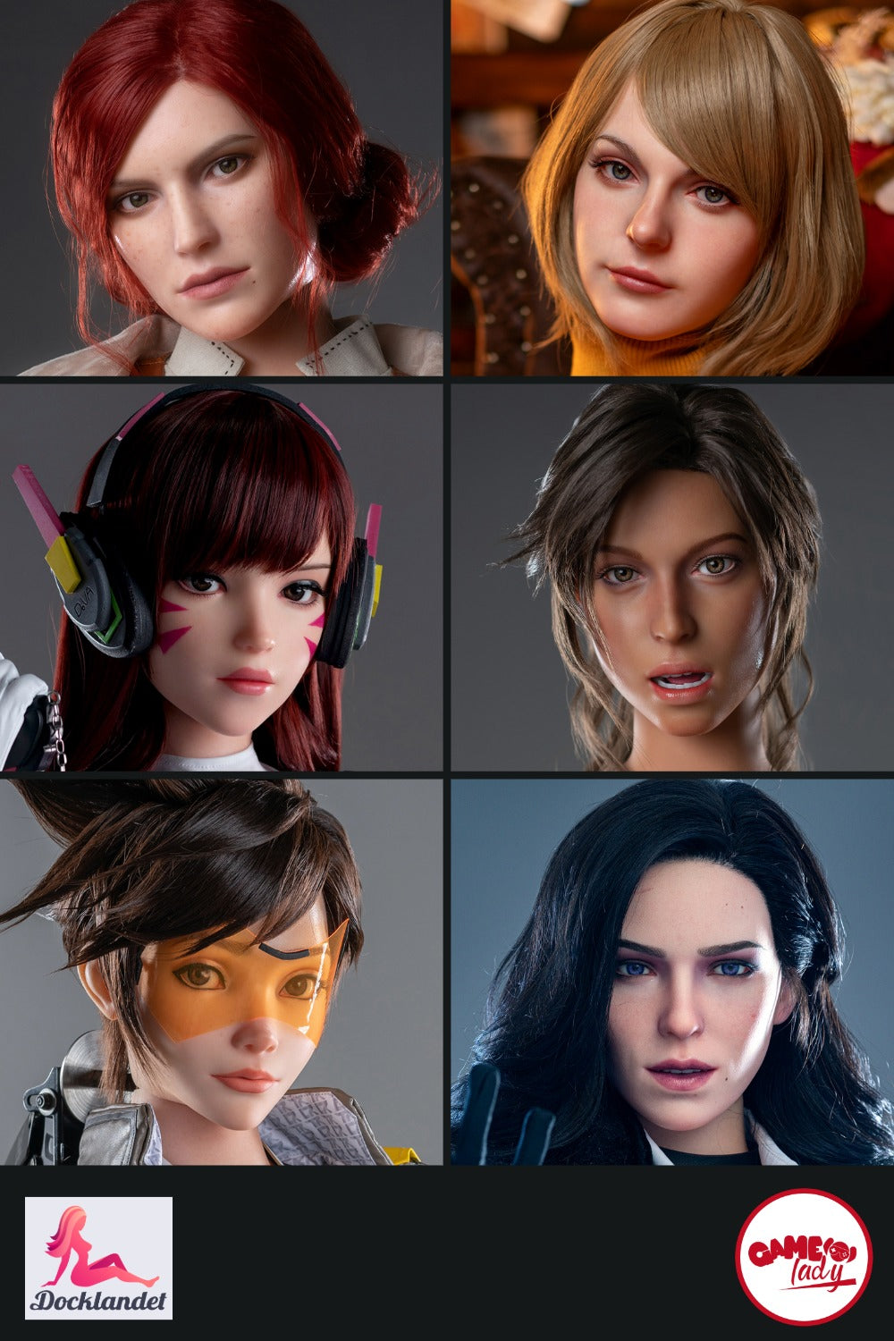 Ekstra hode (Game Lady Doll Original silikon)