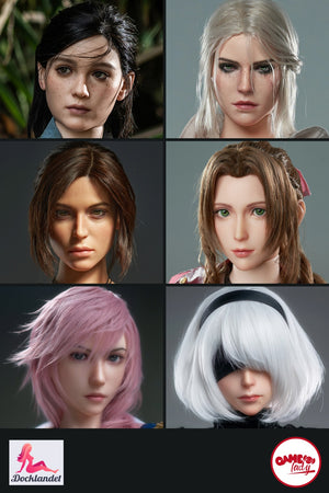 Extra huvud (Game Lady Doll Silikon Original)
