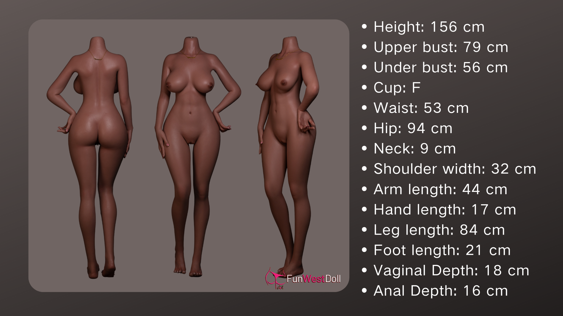 Bella sexdukke (FunWest Doll 156cm f-cup #037s silikon)