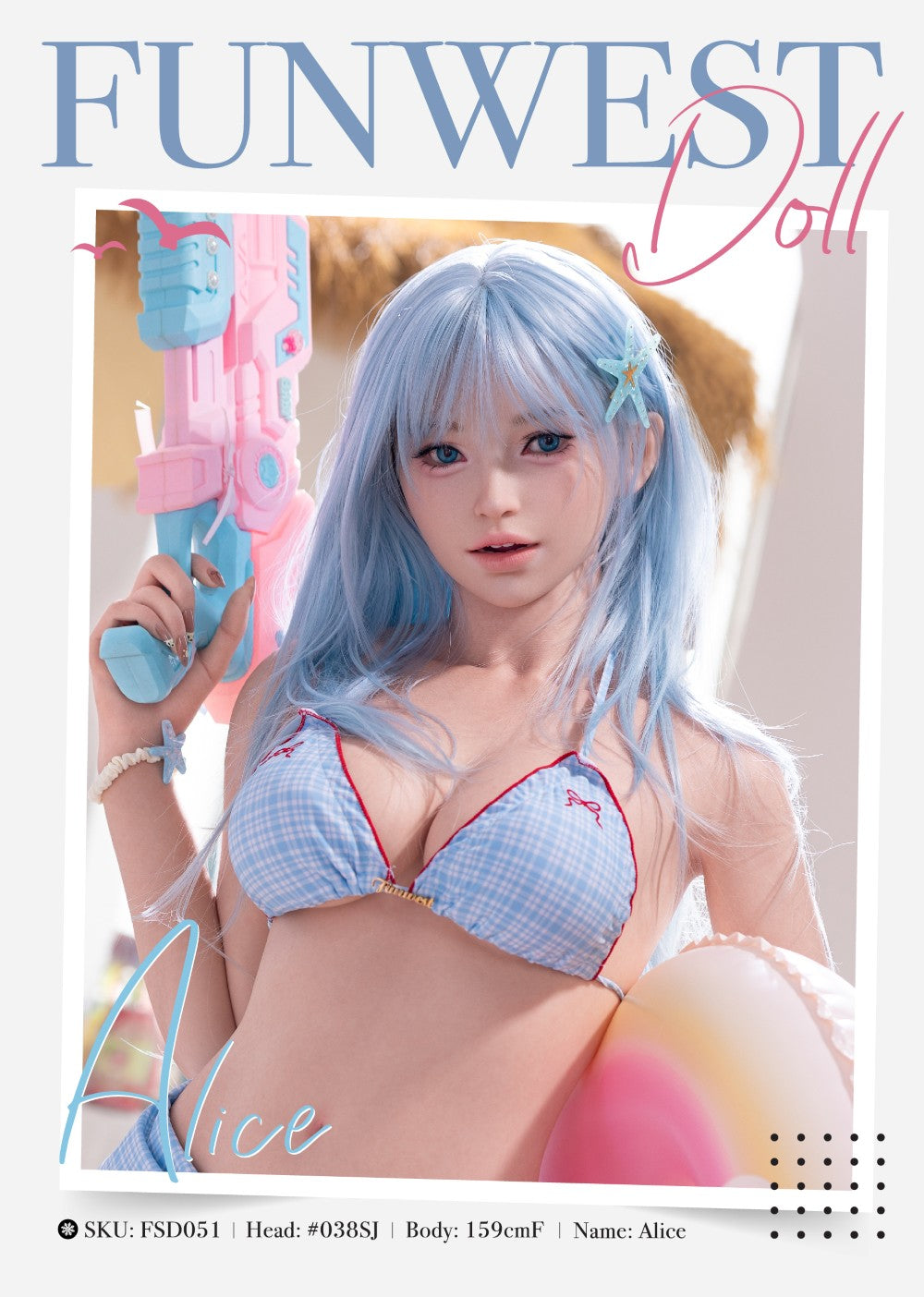 Alice Sex doll (FunWest Doll 159cm F-cup #038SJ RST Silicone)