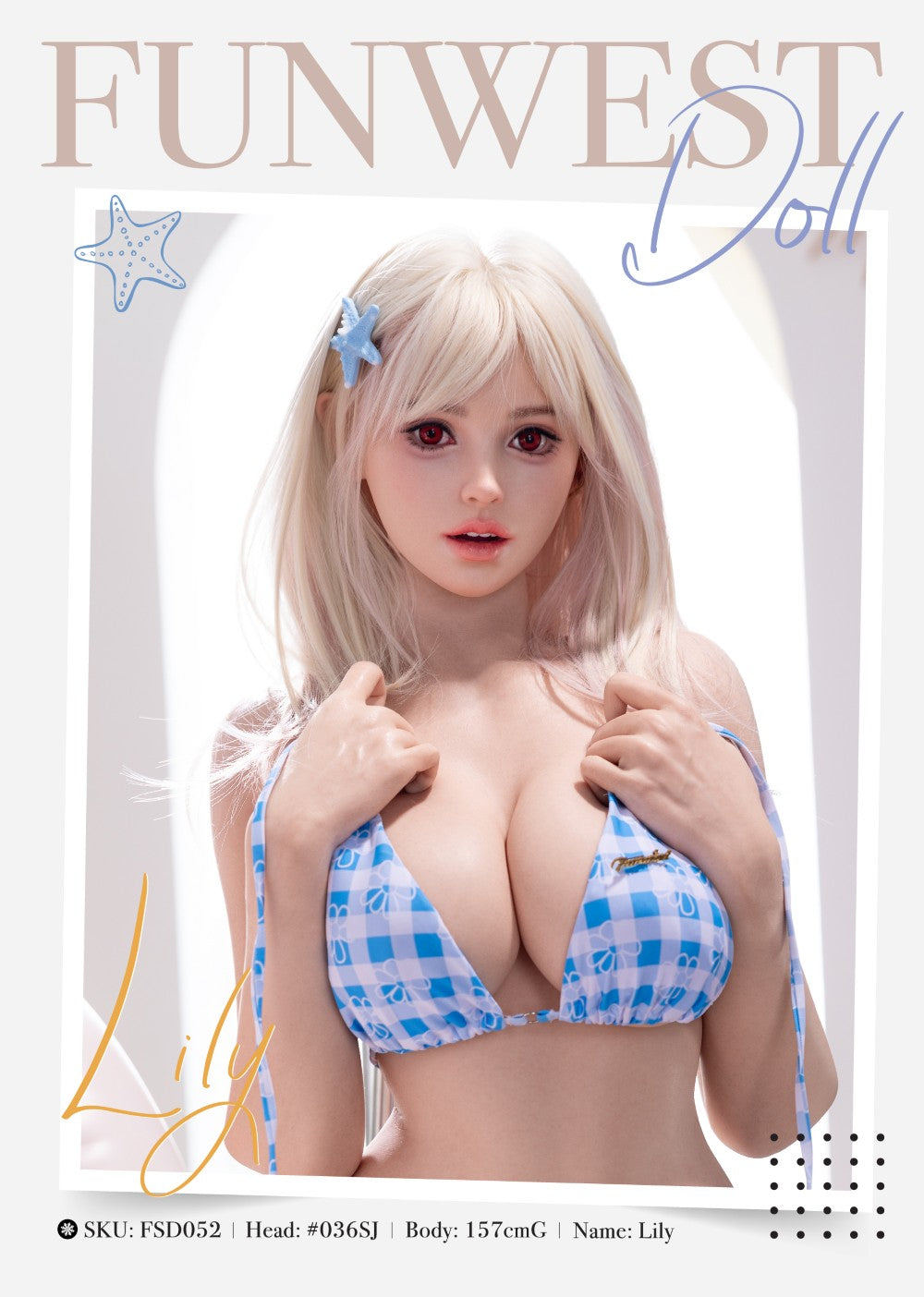 Lily sexdukke (FunWest Doll 157 cm G-cup #036SJ RST silikon)