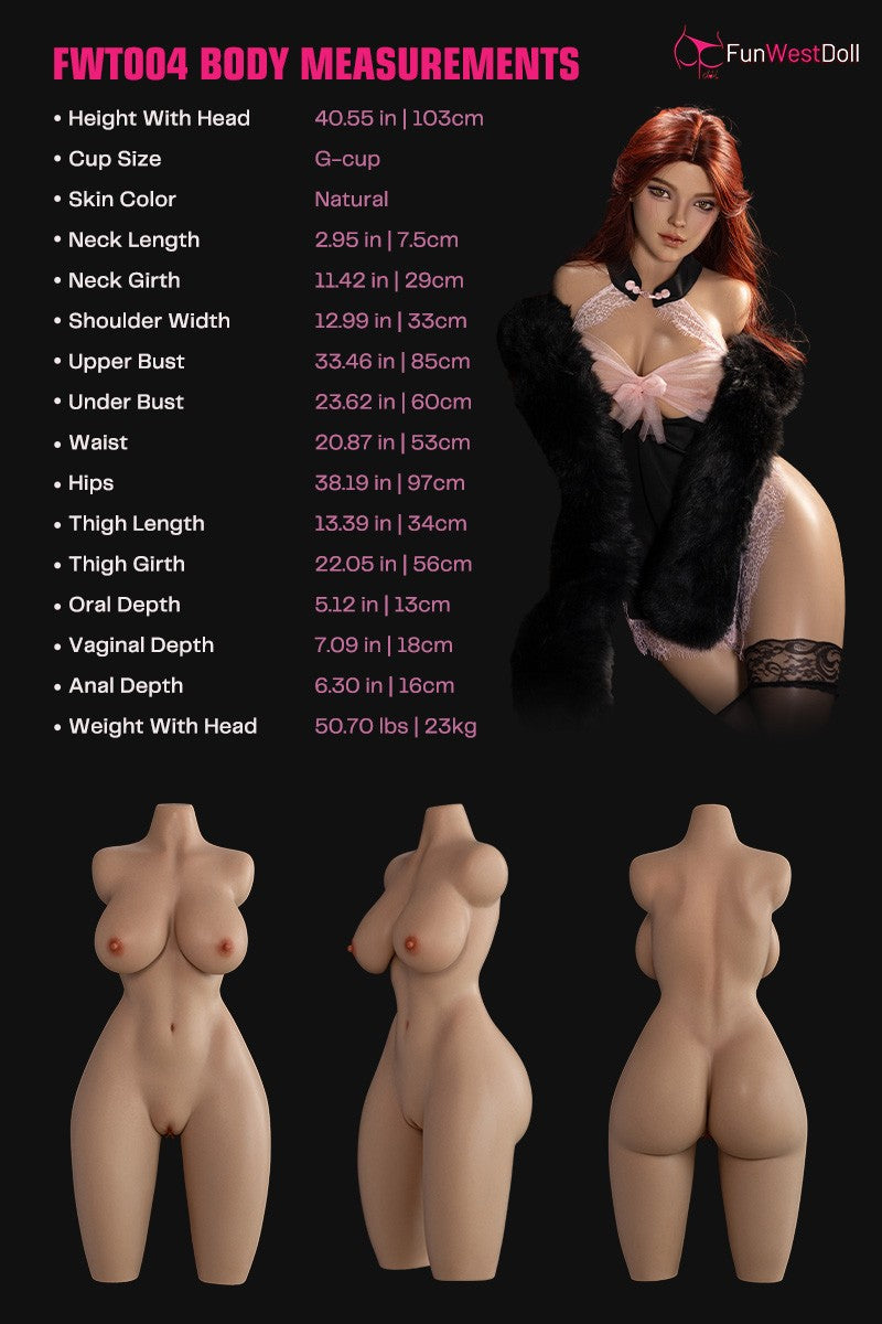 Lexie Torso sexdukke (FunWest Doll 103 cm G-cup #026S silikon)