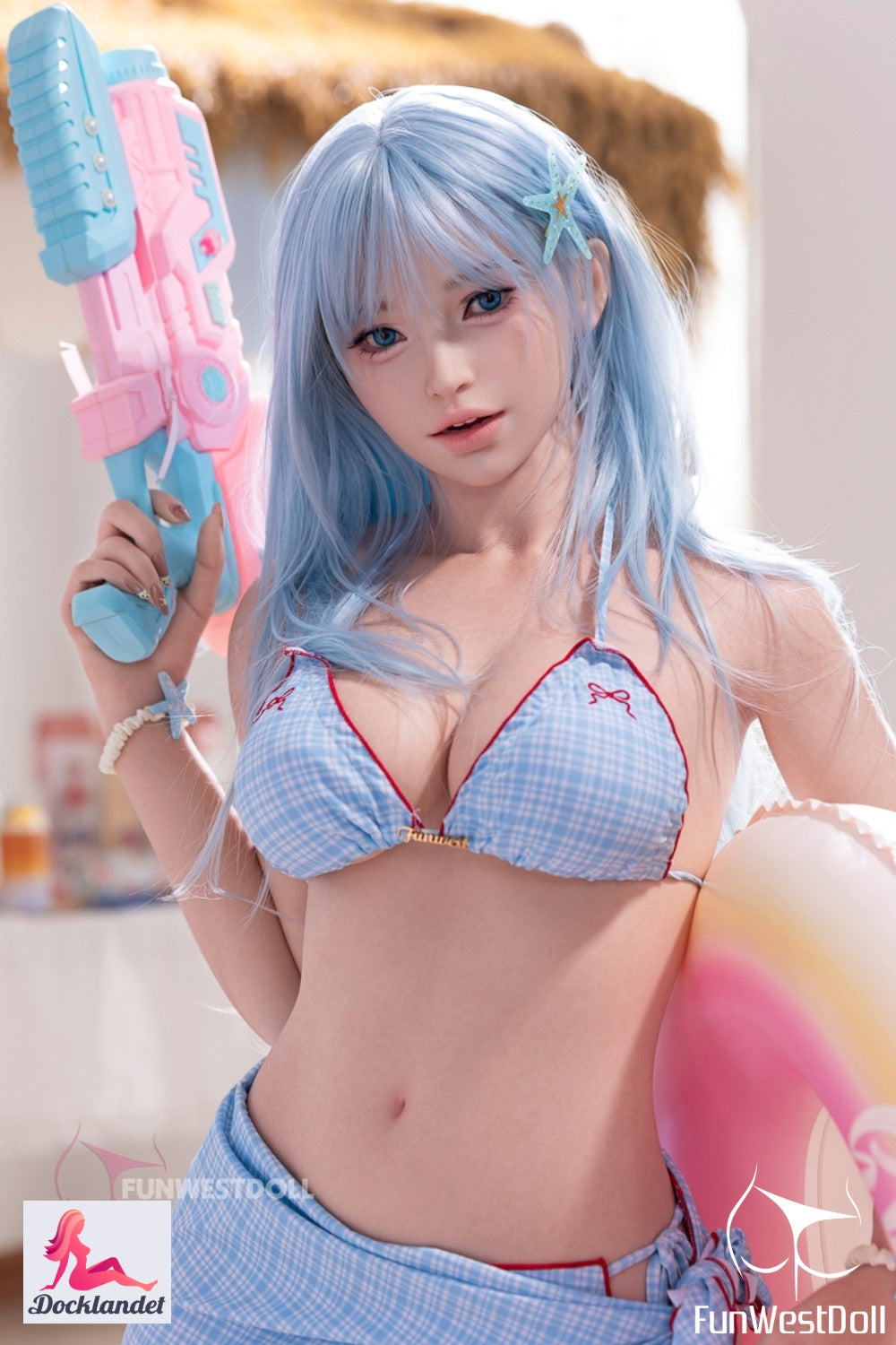 Alice is an extremely realistic 159 cm tall doll who has a curvy body with wide hips and large breasts (F-cup). An exclusive sex doll with charming appearance and of the highest quality from the well-known brand FunWest Doll. Extra detailed skin (RST = real skin texture).