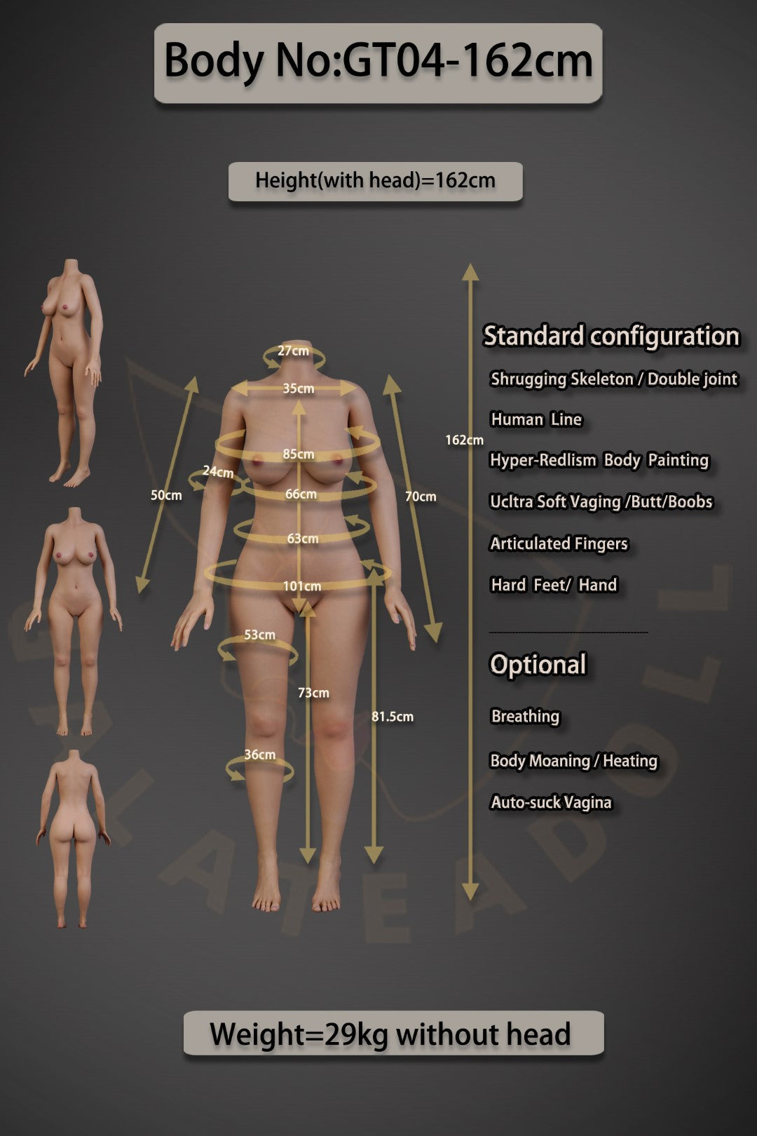 Emma sexdukke (Galatea Doll 162 cm C-cup #047 Silikon)