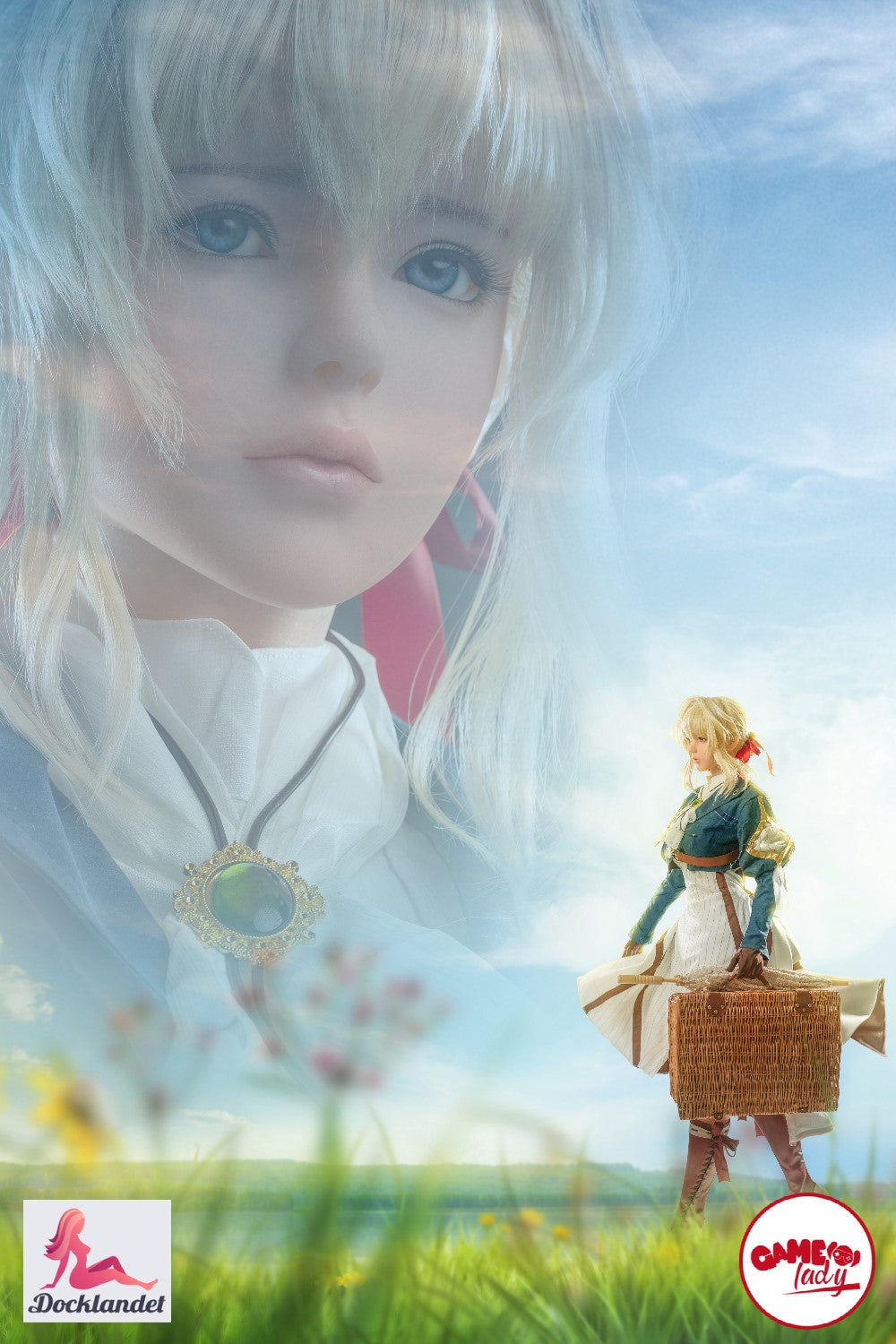 Fiolett sexdukke (Game Lady 156 cm D-cup Anime nr. 12 silikon)