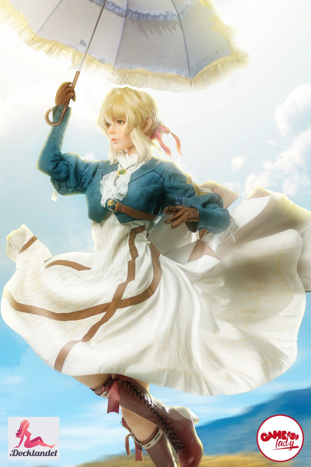 Fiolett sexdukke (Game Lady 156cm d-cup Anime No.12 silikon)