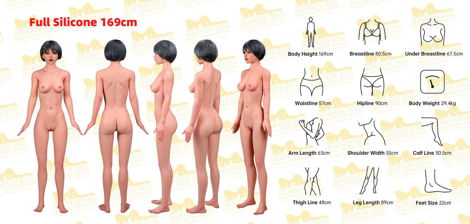 Layla sexdukke (Irontech Doll 169 cm C-cup S39 silikon)