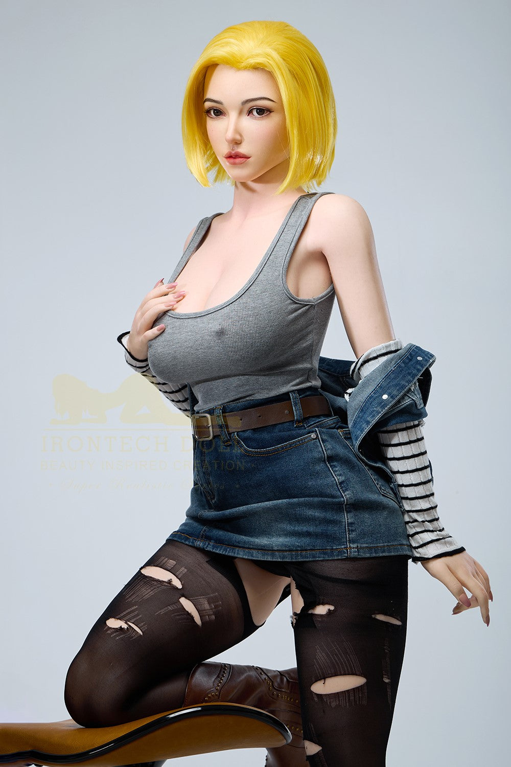 Joline Android 18 sexdukke (Irontech Doll 159 cm G-cup S41 silikon)
