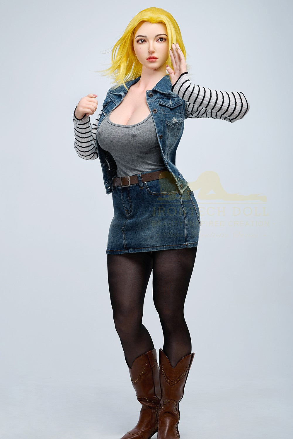 Joline Android 18 sexdukke (Irontech Doll 159 cm G-cup S41 silikon)