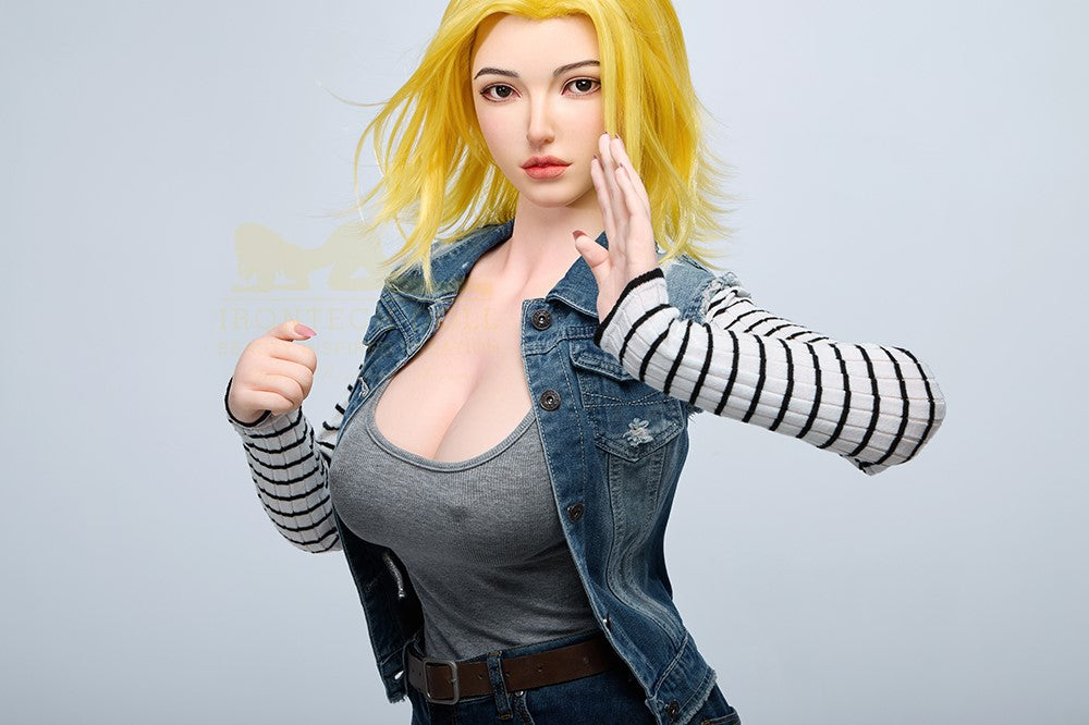 Joline Android 18 sexdukke (Irontech Doll 159 cm G-cup S41 silikon)