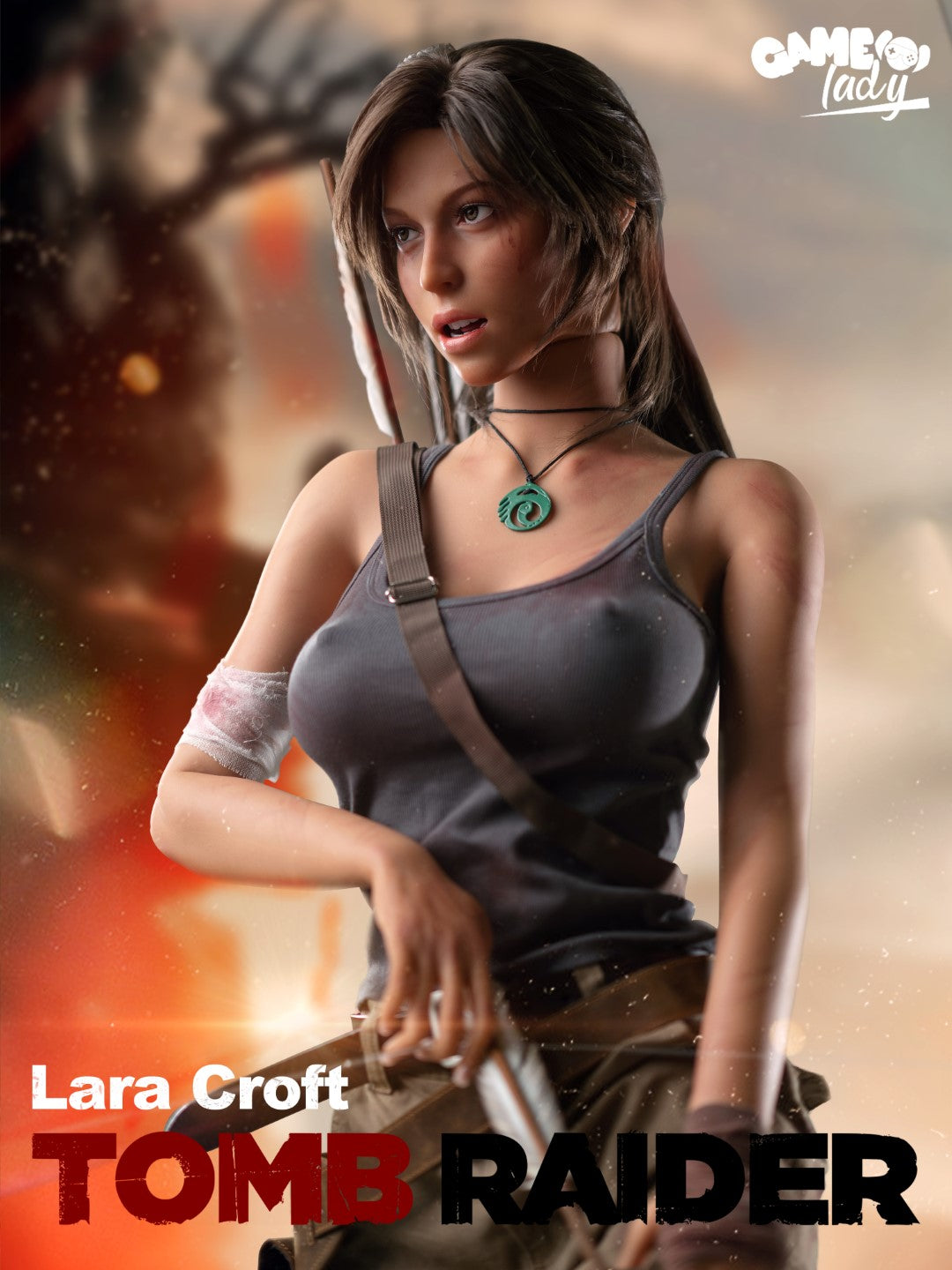 Lara Croft sexdukke (Game Lady 166 cm E-cup No.20 Silikon)