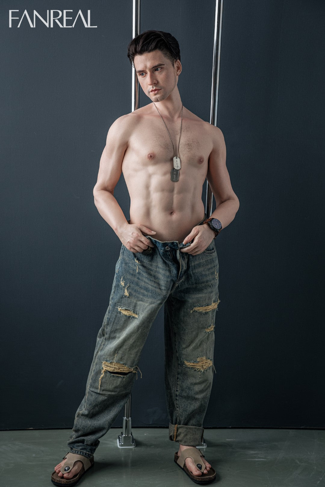 Henry mannlig sexdukke (FanReal Doll 173 cm silikon)