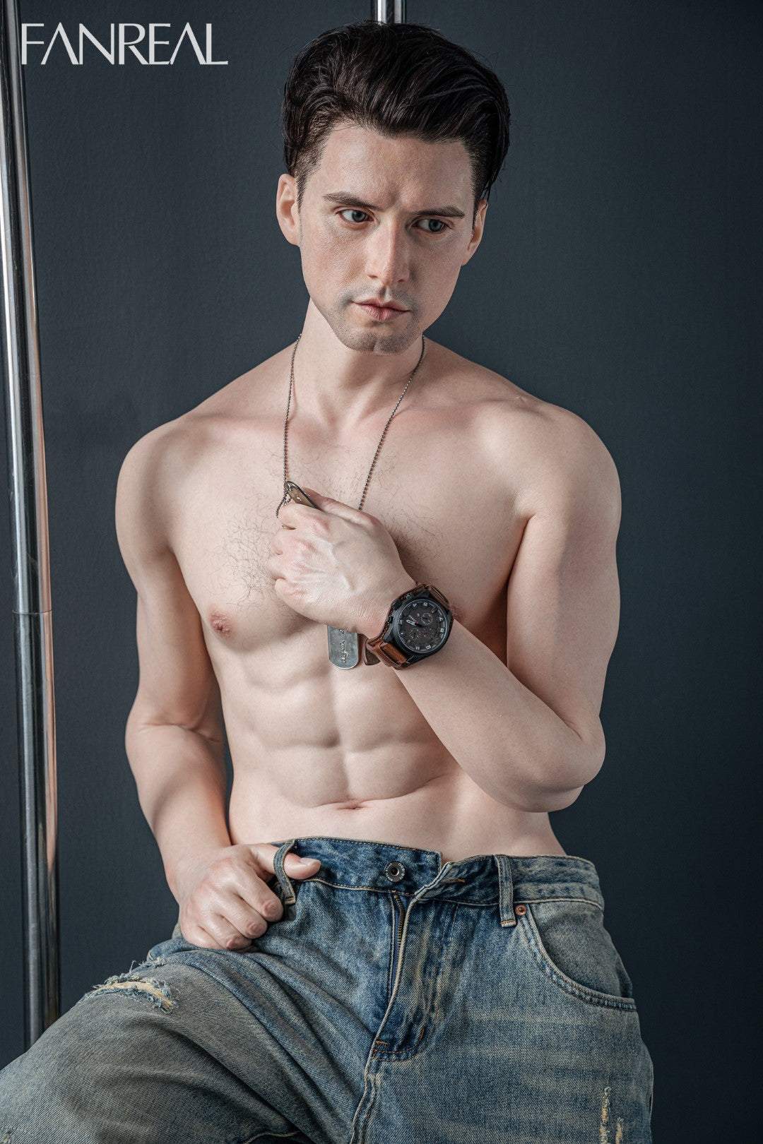 Henry mannlig sexdukke (FanReal Doll 173 cm silikon)