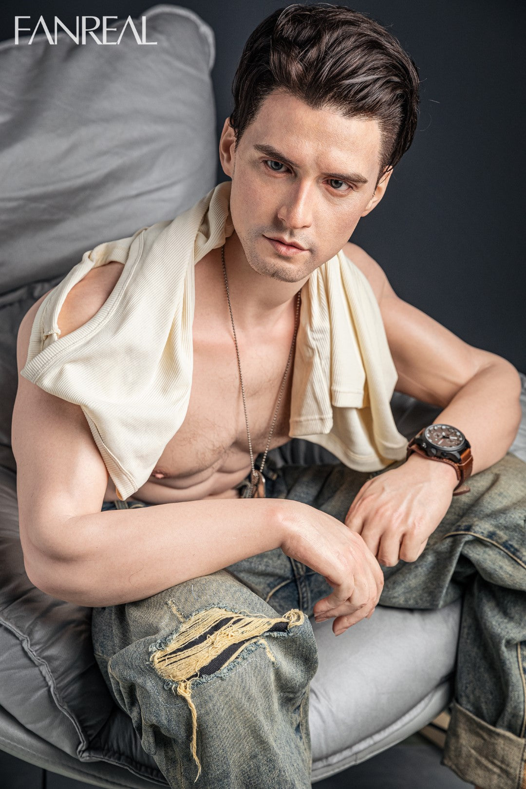 Henry mannlig sexdukke (FanReal Doll 173 cm silikon)