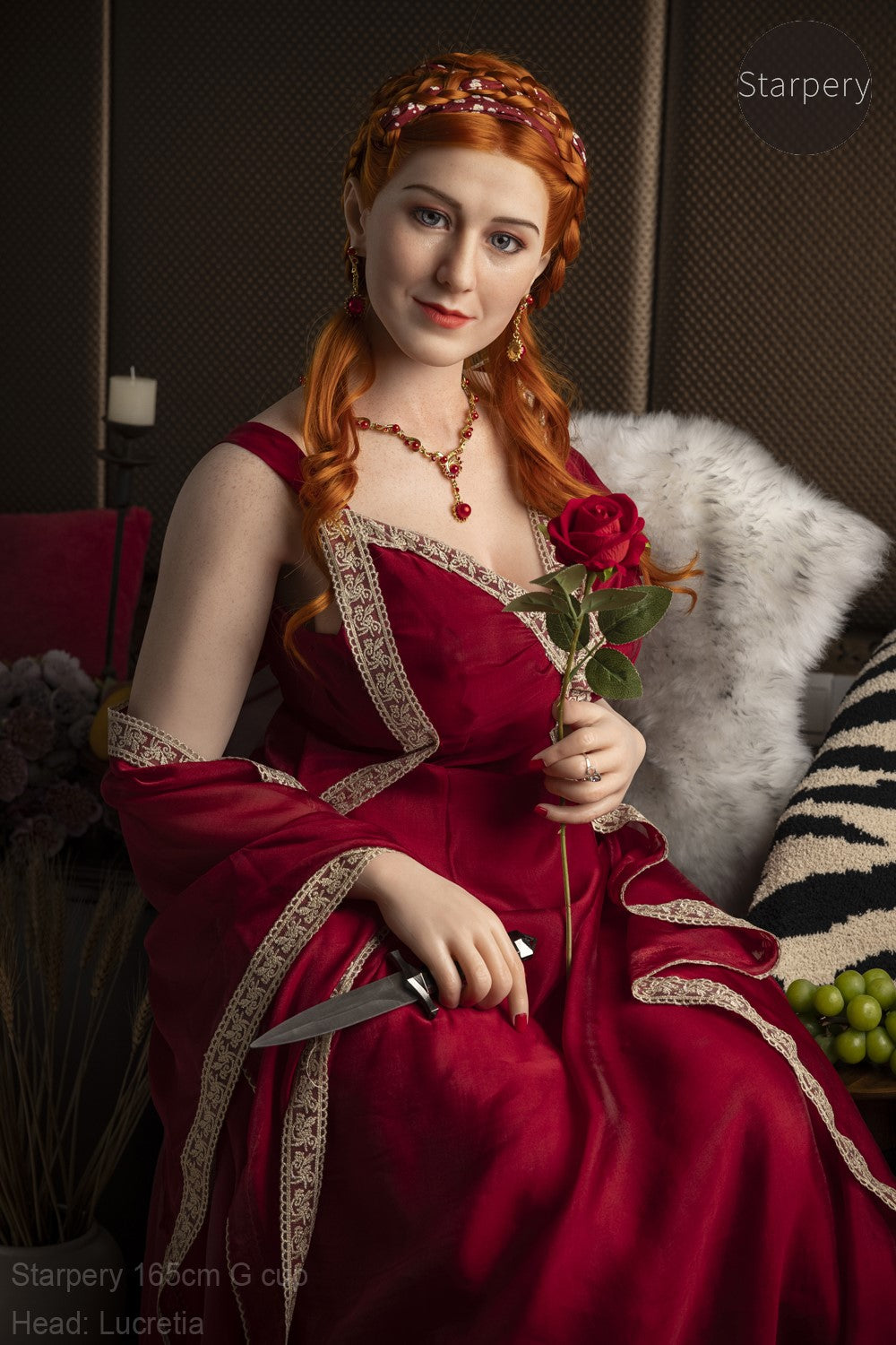 Lucretia sexdukke (Starpery 165 cm G-cup TPE+silikon)