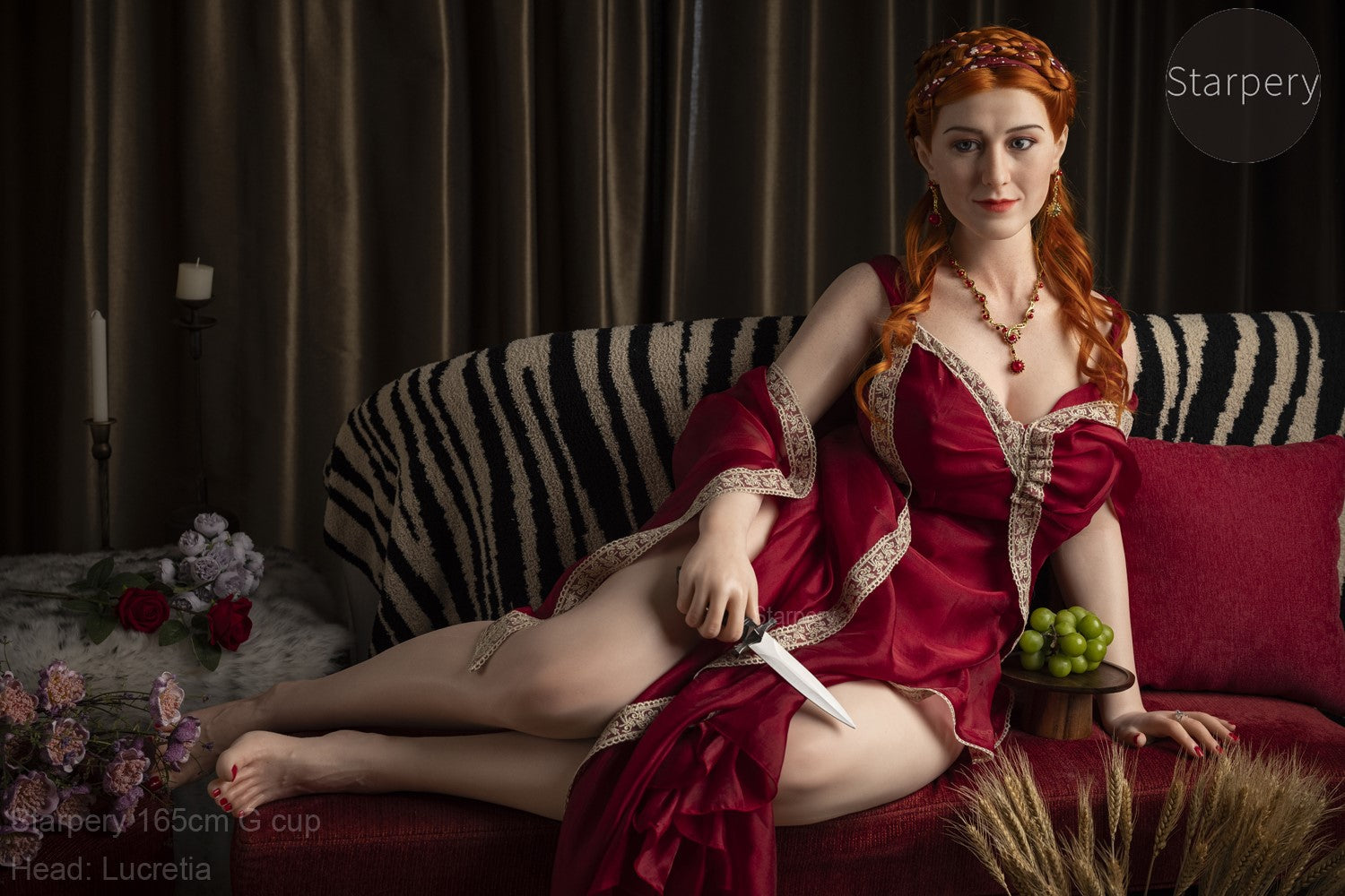 Lucretia sexdukke (Starpery 165 cm G-cup TPE+silikon)