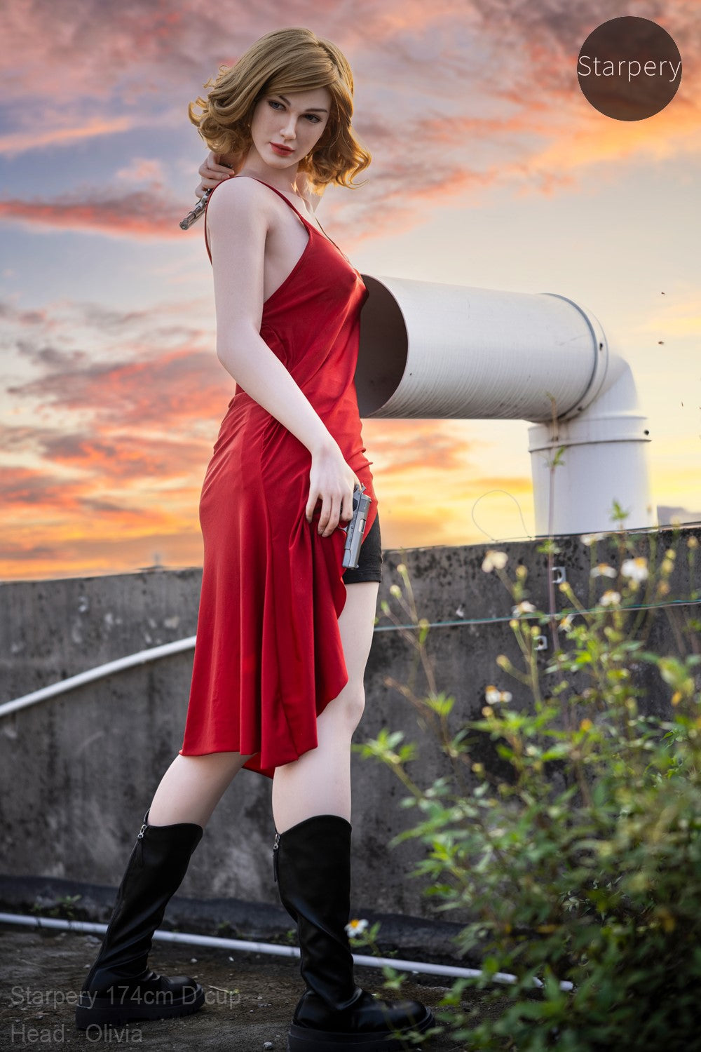 Olivia sexdukke (Starpery 174 cm D-cup TPE+silikon)