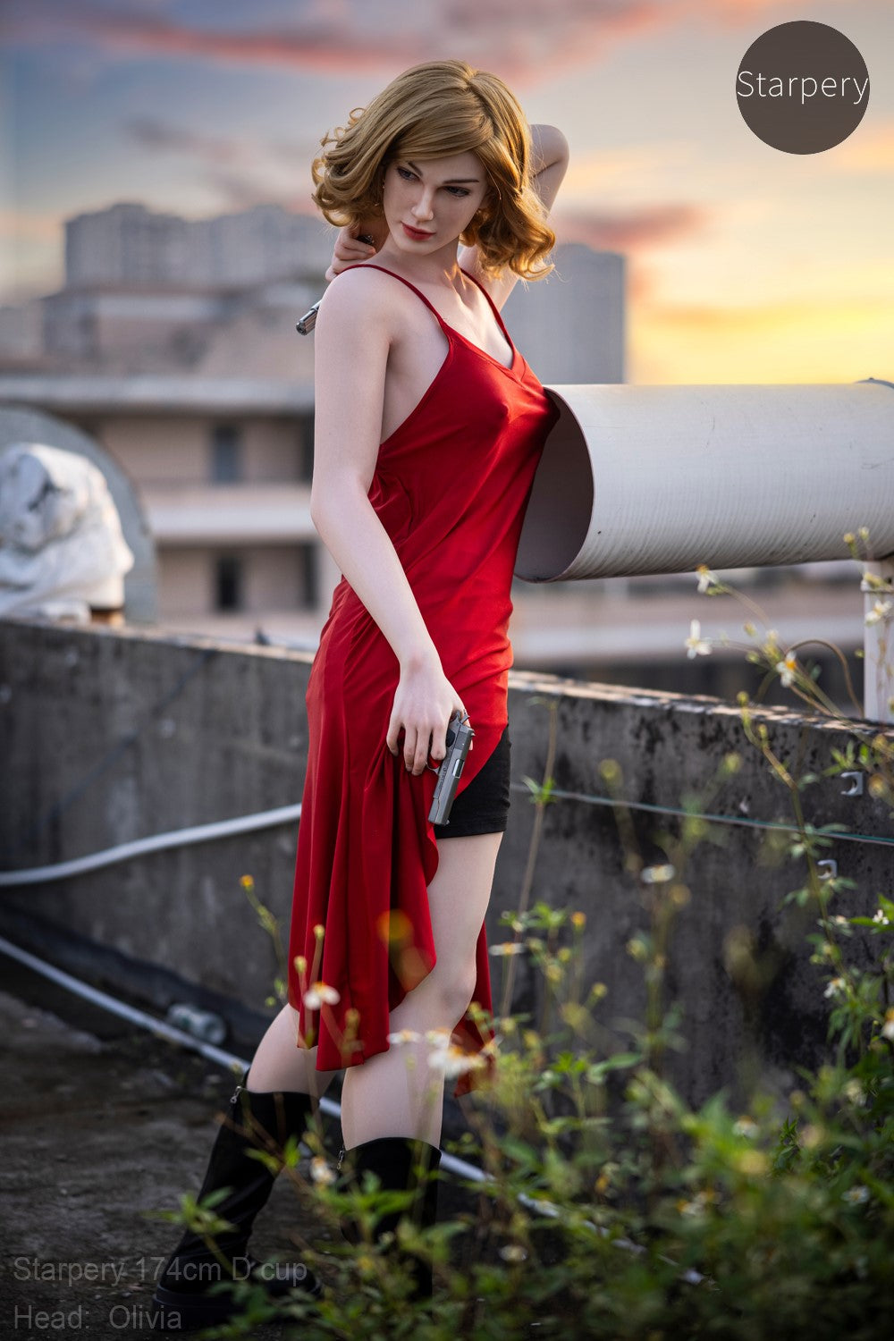 Olivia sexdukke (Starpery 174 cm D-cup TPE+silikon)