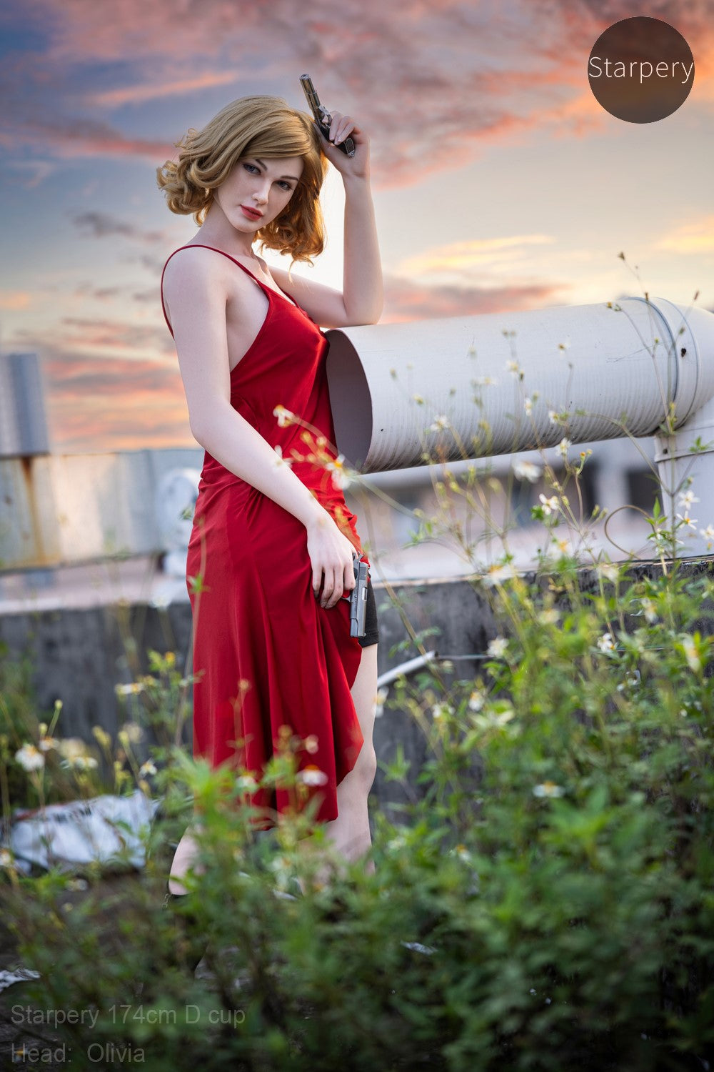 Olivia sexdukke (Starpery 174 cm D-cup TPE+silikon)